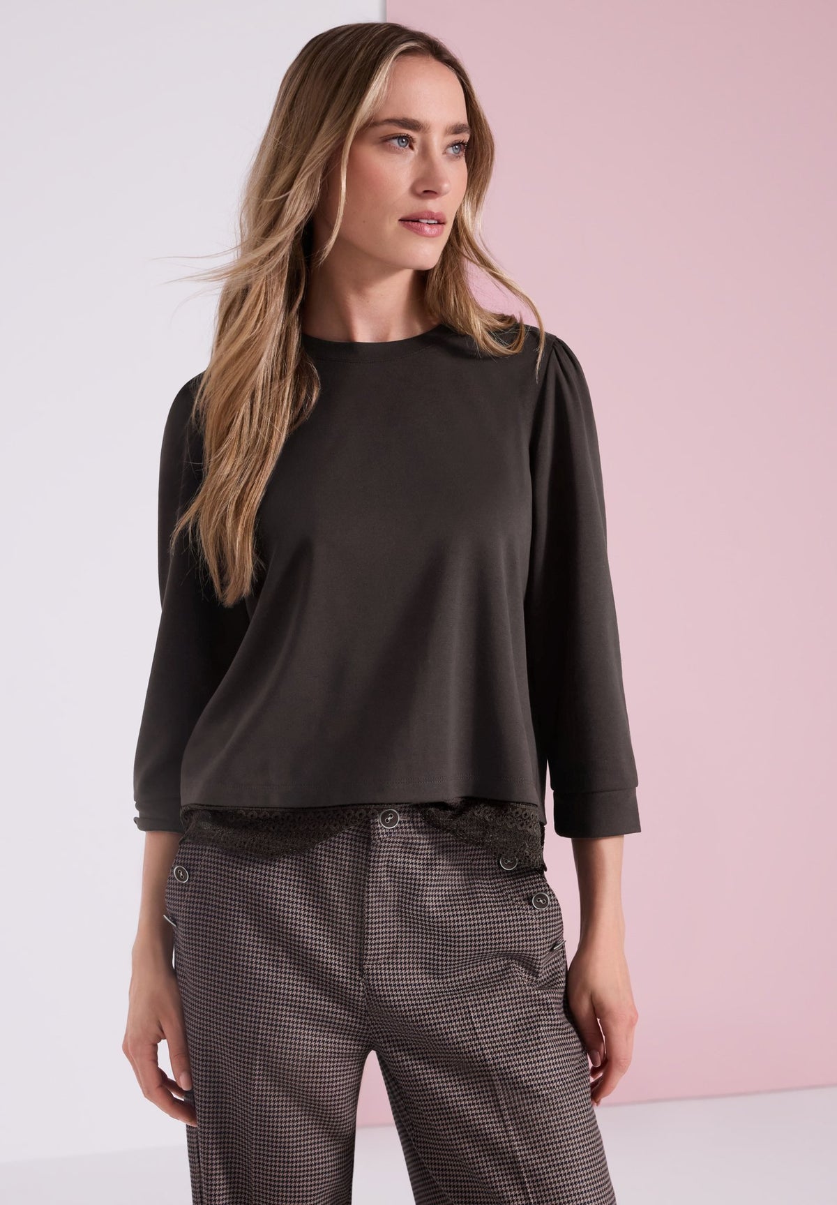 Street One Damen T-Shirts  Black Cof