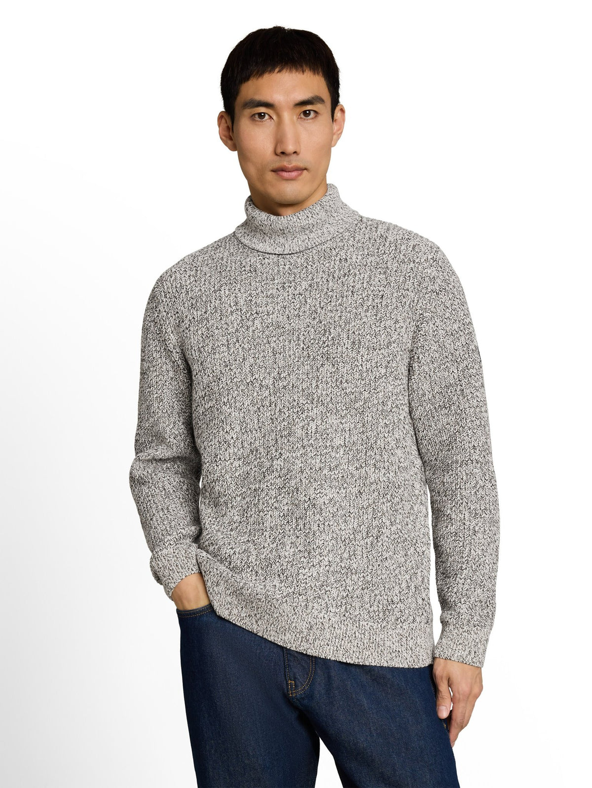Tom Tailor Herren Pullover White Black Mou