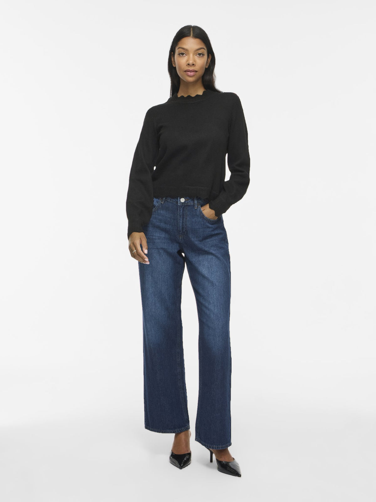 Vila Damen Pullover Black Beauty