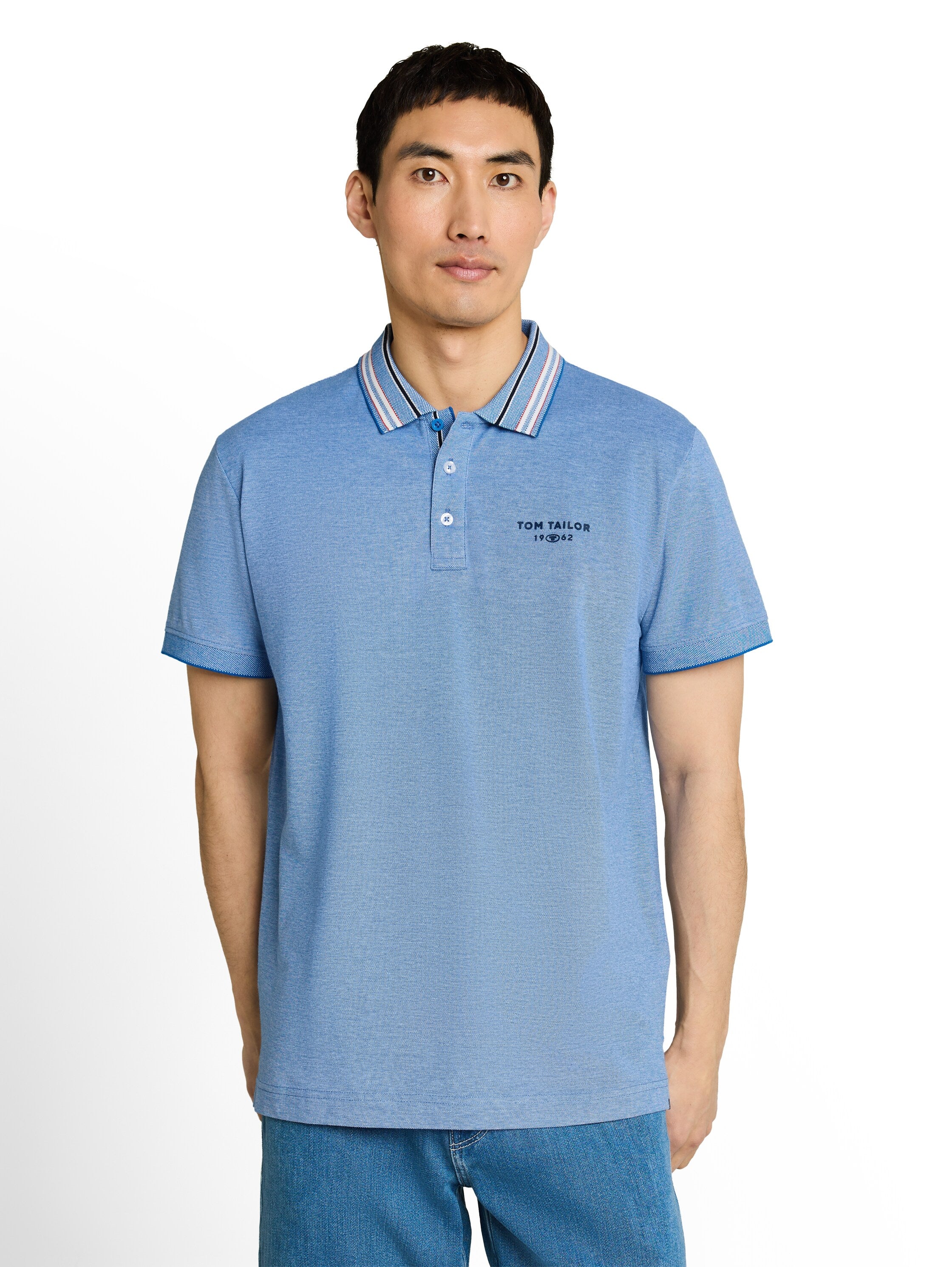 Tom Tailor Herren Polo-Shirts Surf Blue