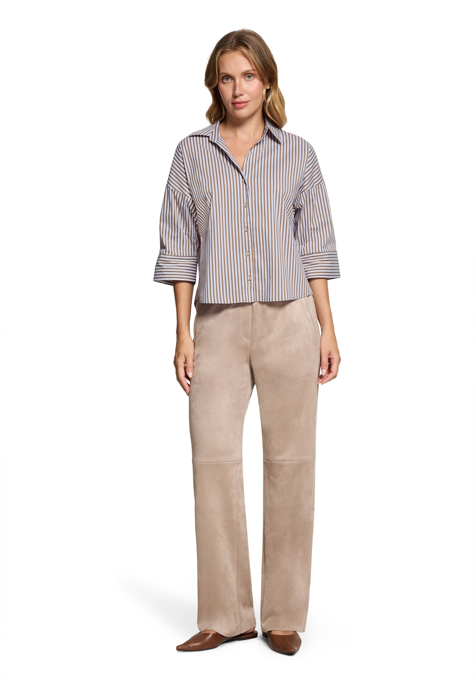 Betty & Co Damen Blusen Brown/Blue