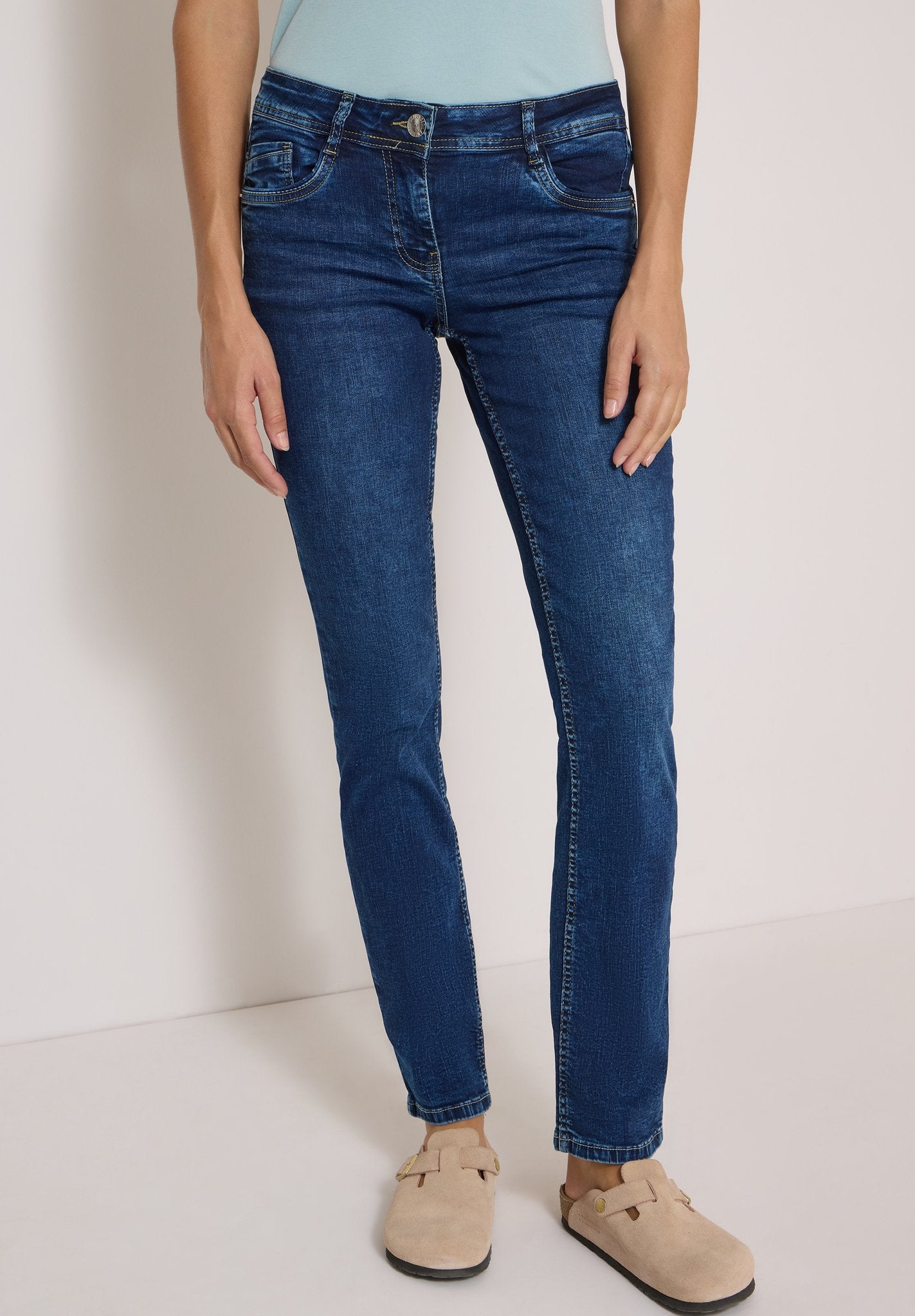 Cecil Damen Hosen  Mid Blue