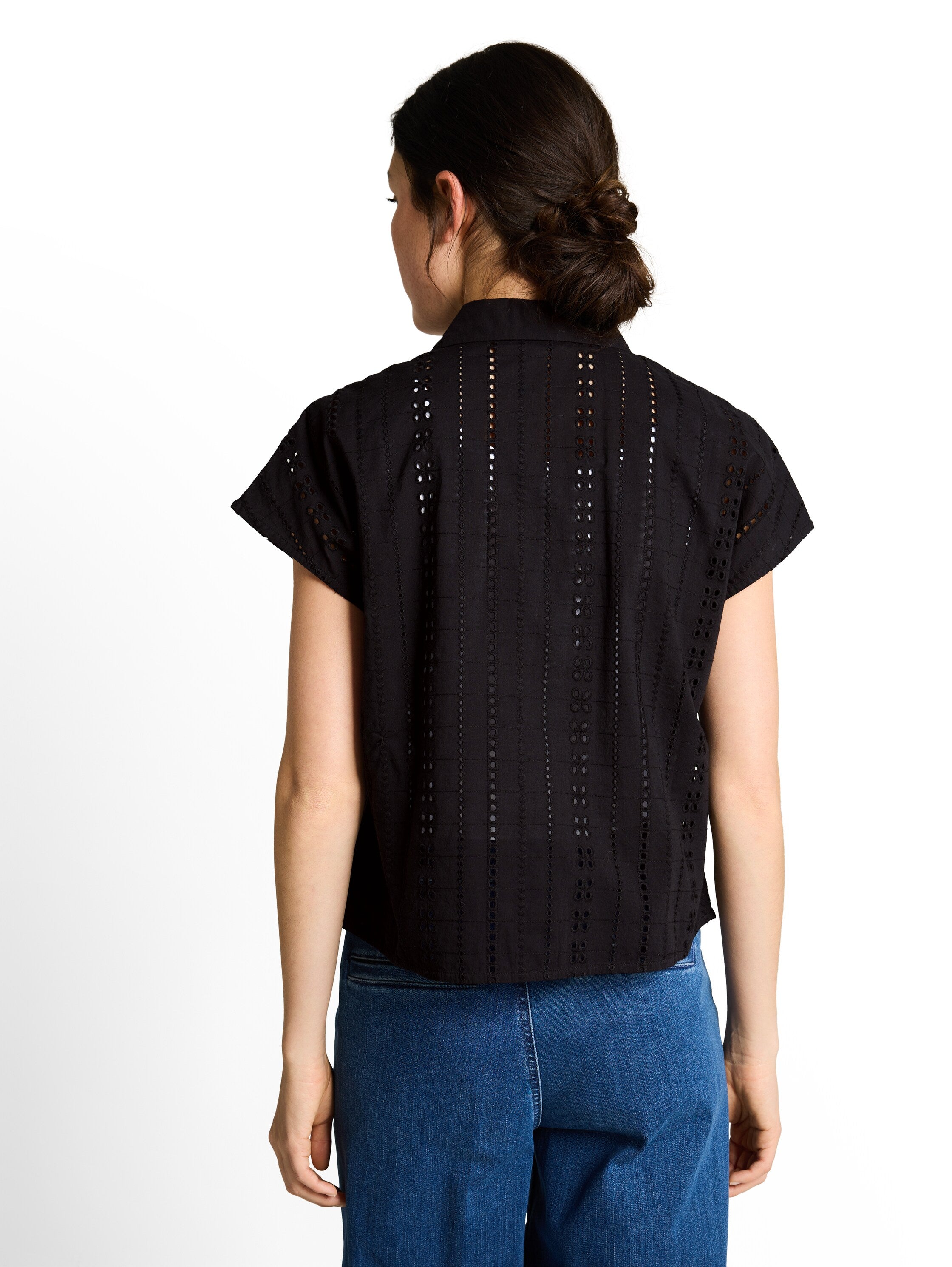 Tom Tailor denim Damen Blusen kurz Deep Black