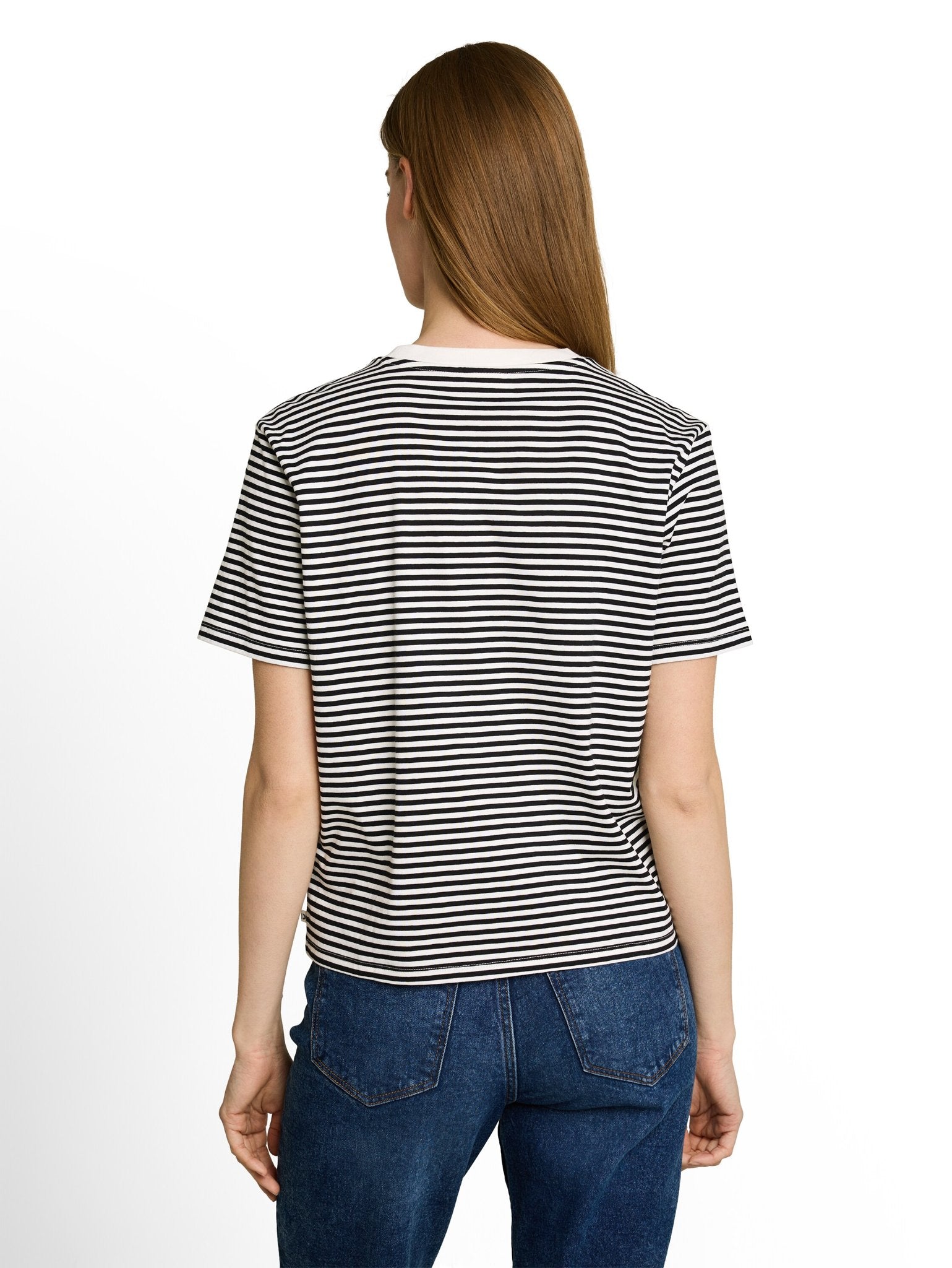 Tom Tailor denim Damen T-Shirts Black White Str