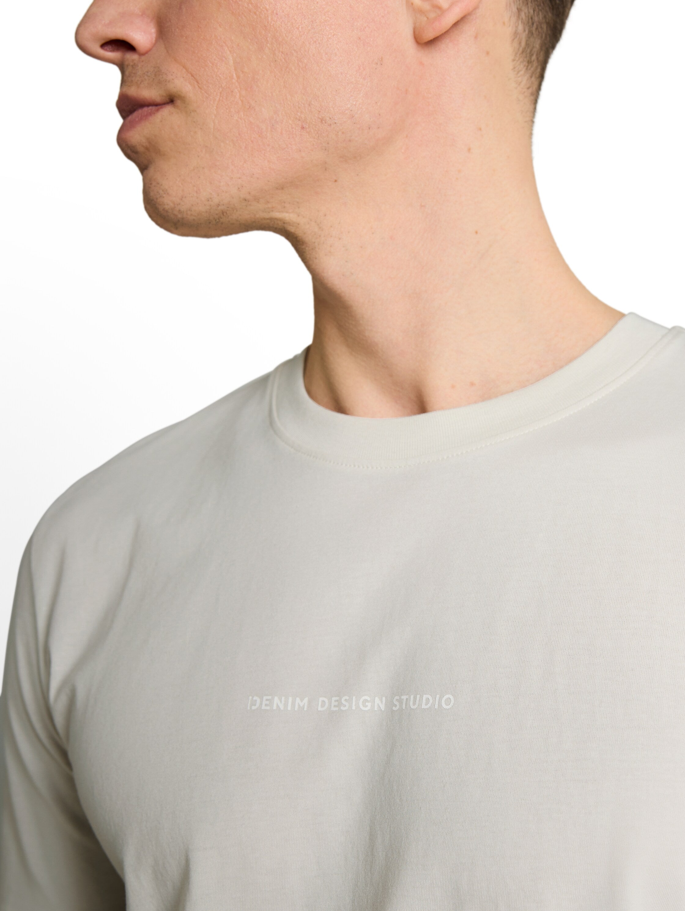 Tom Tailor denim Herren T-Shirts kurz Greyish White