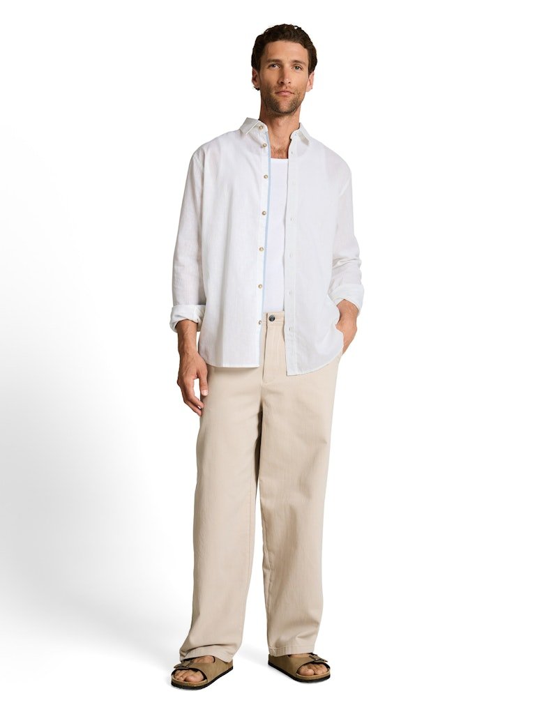 Tom Tailor Herren Hemden lang White
