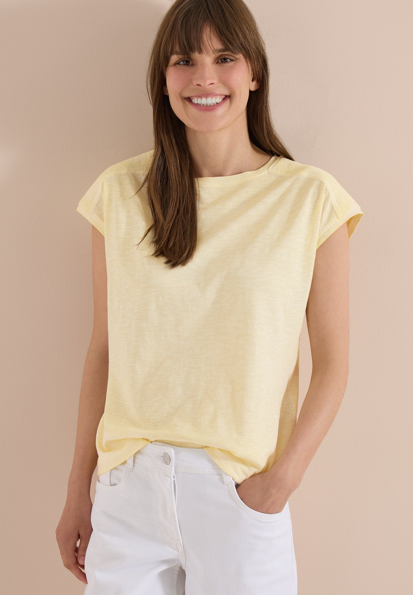 Cecil Damen T-Shirts Buttermil