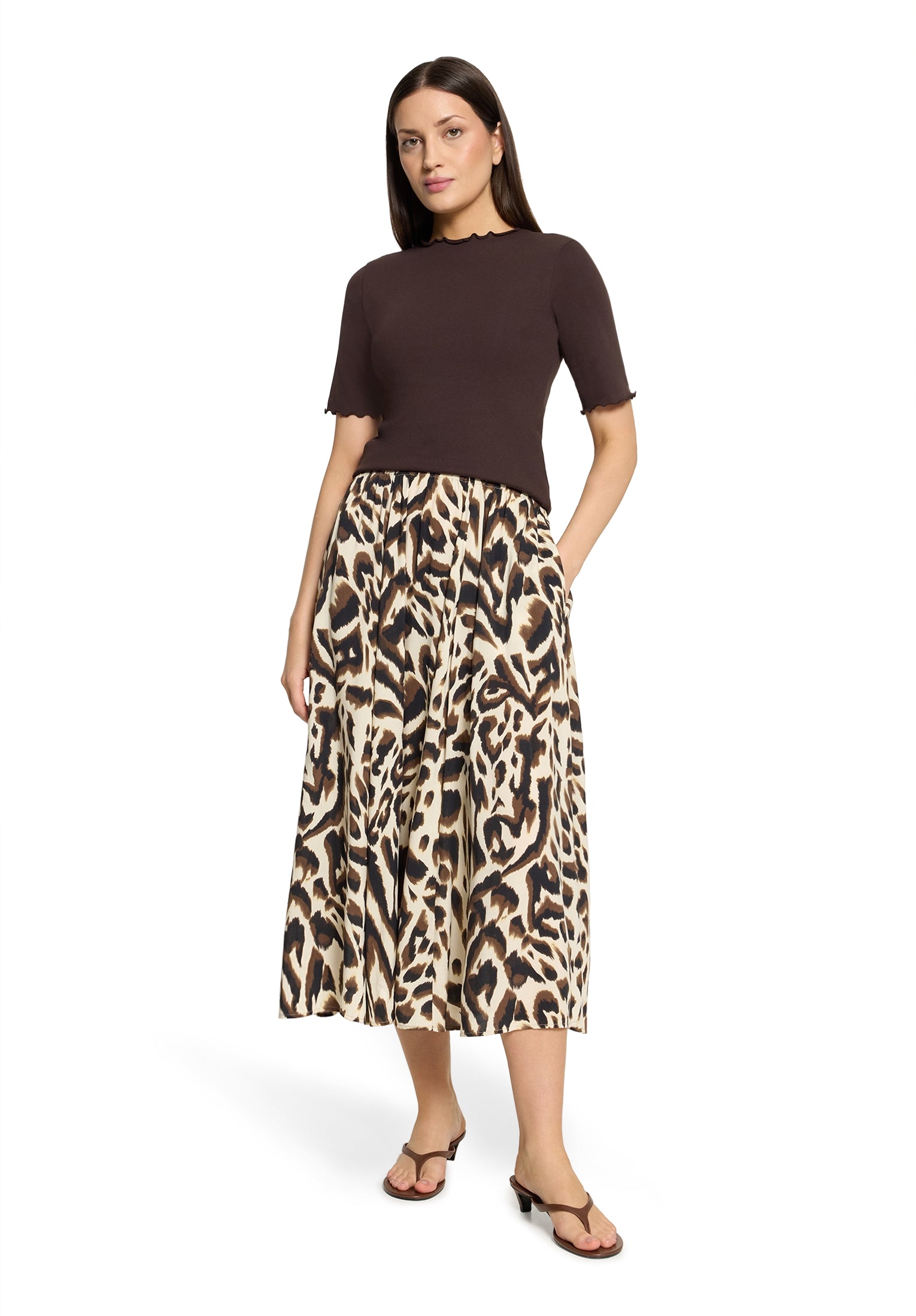 Cartoon Damen Rock Nature/Khaki