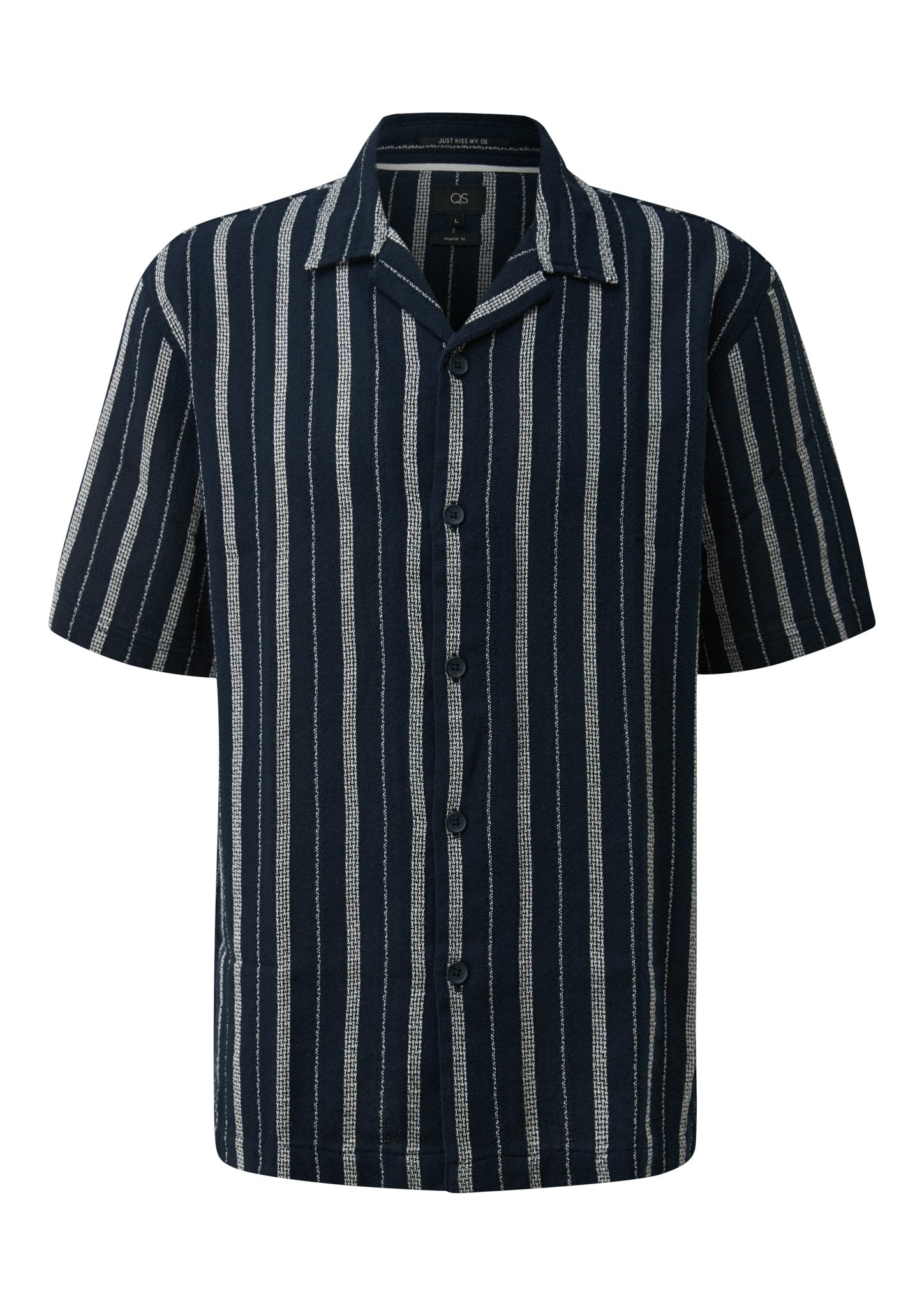 QS by S.Oliver Herren Hemden kurz Blue