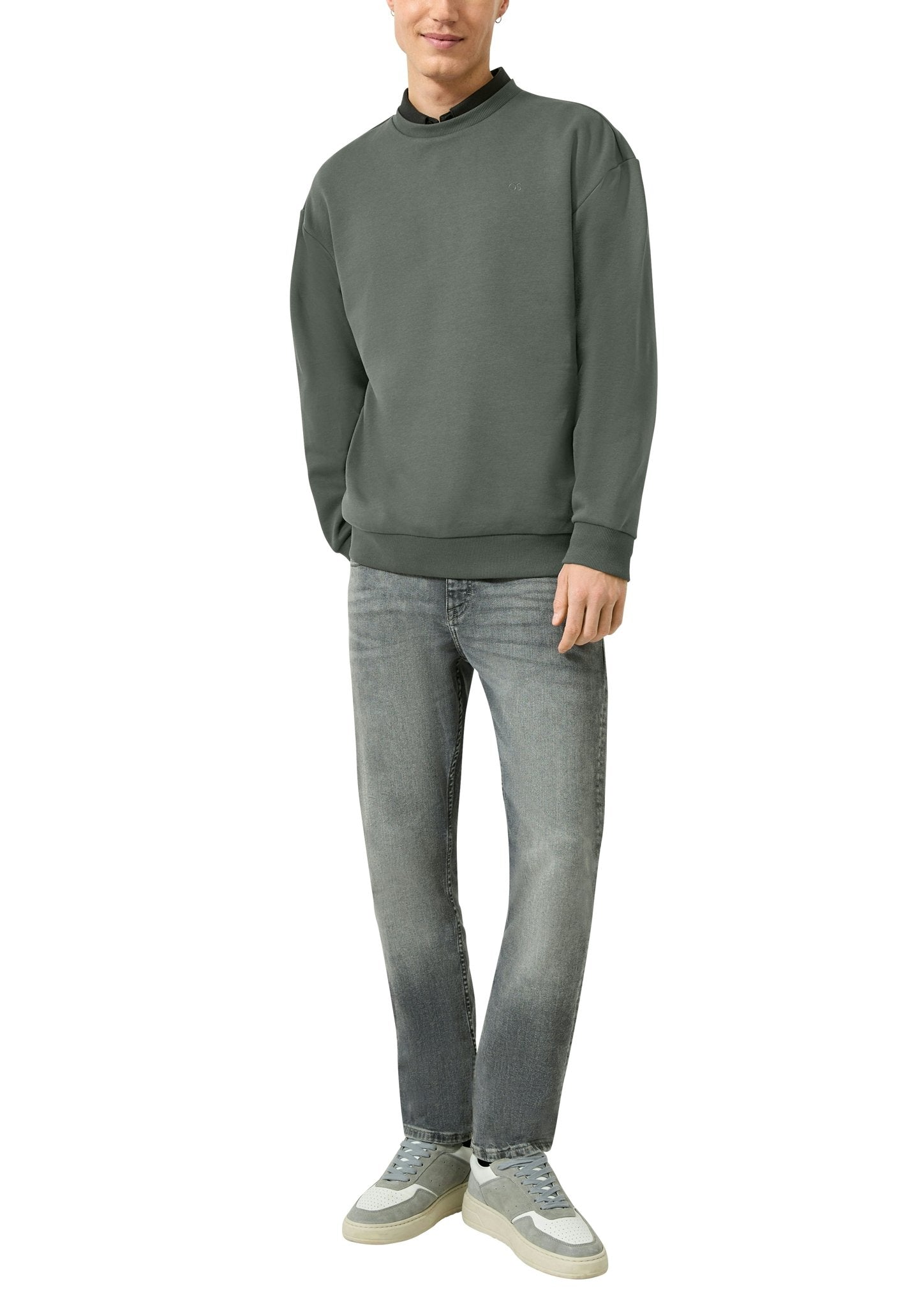 QS by S.Oliver Herren Sweatshirts L Grey/Black