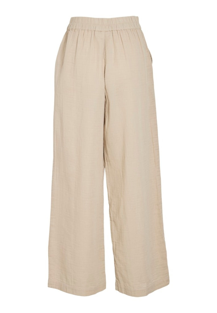 Vila Damen Hosen Feather Gray