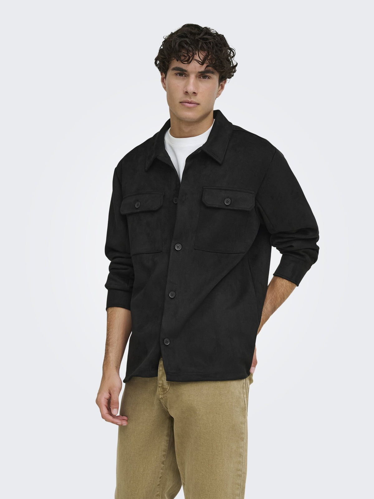 Only & Sons Herren Hemden lang Black