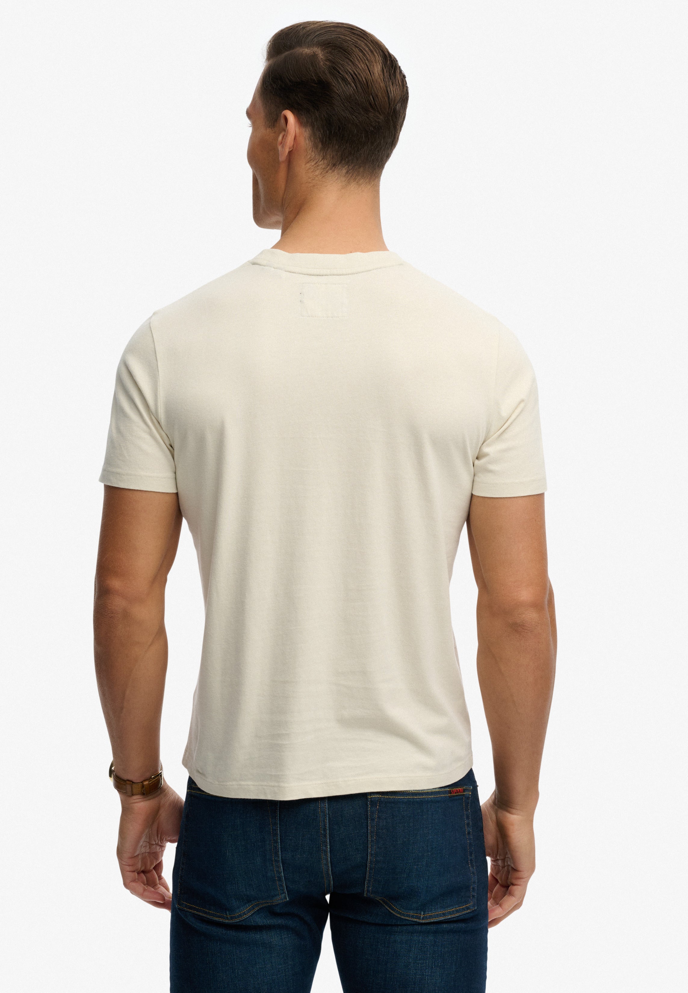 Superdry Men Herren T-Shirts kurz Lg Oatmeal Bei