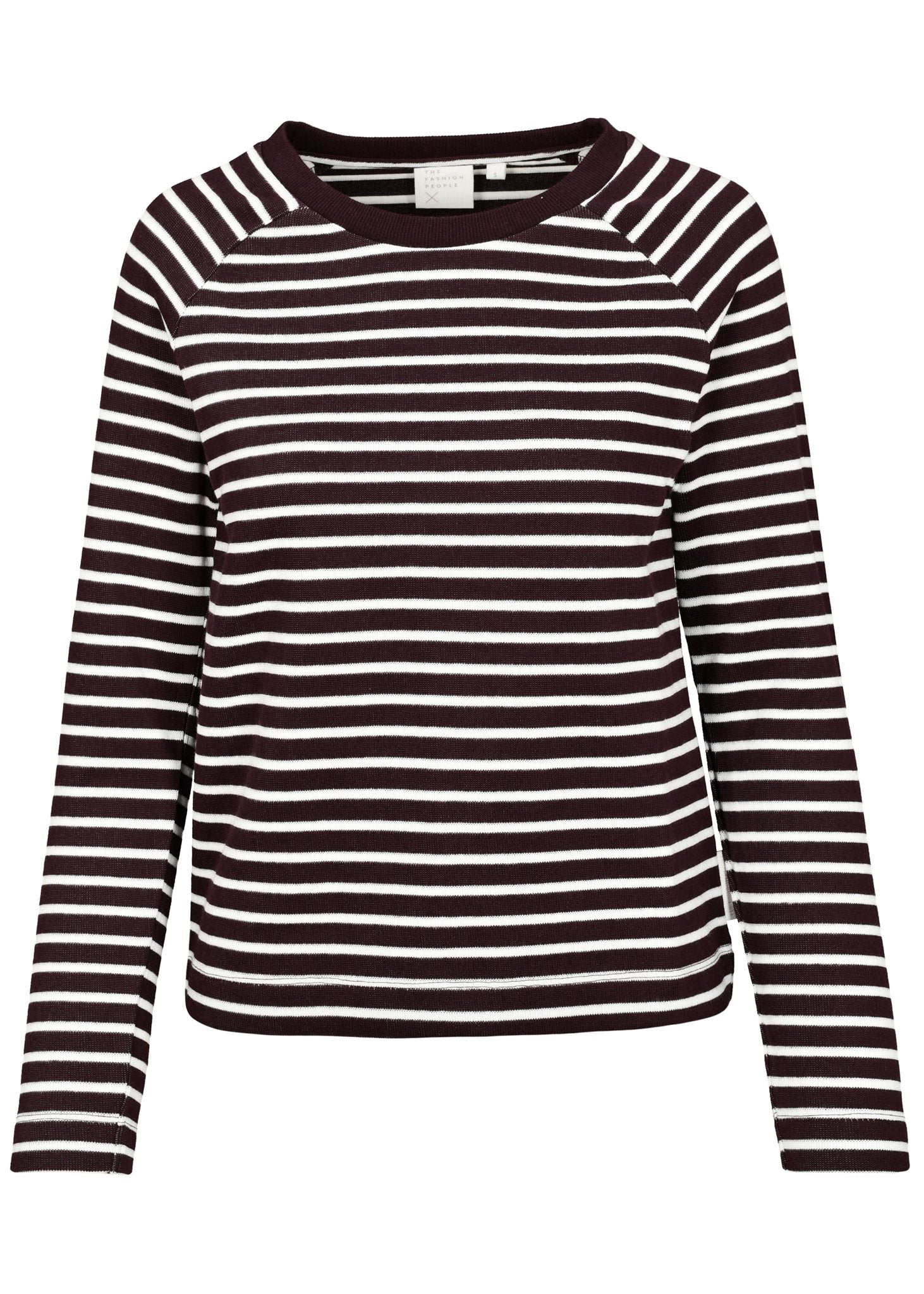 Fashion People Damen T-Shirts Burgundy Stripe