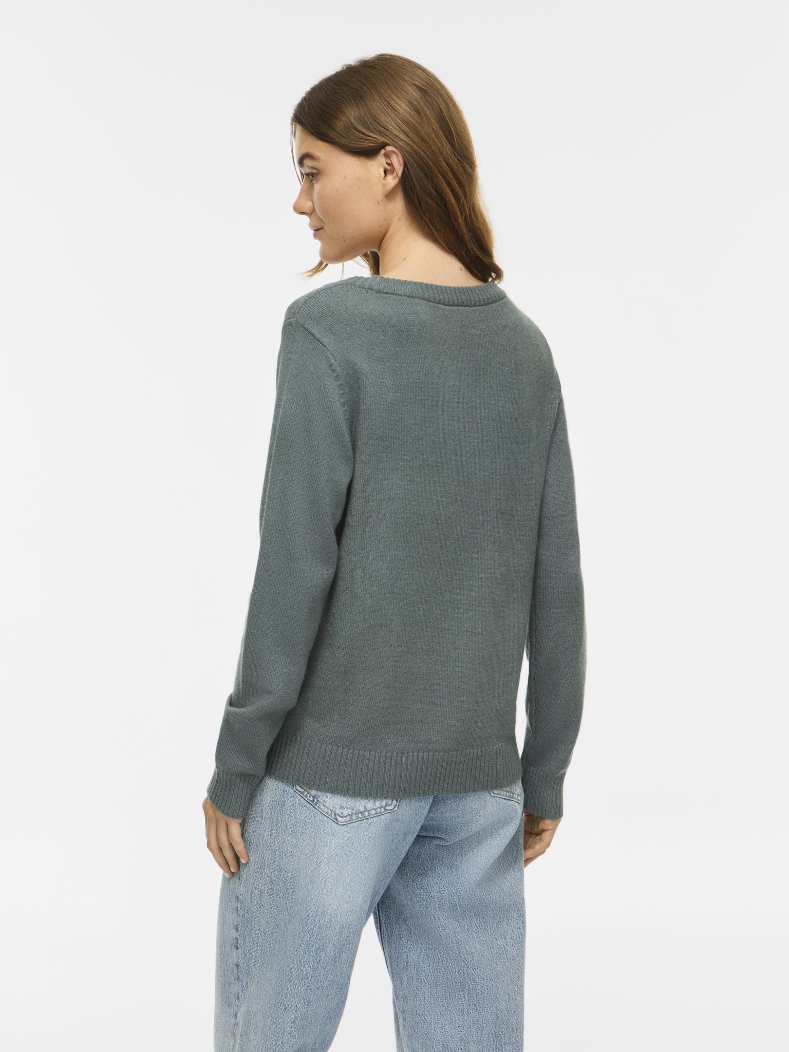 Vila Damen Pullover Balsam Green/Da