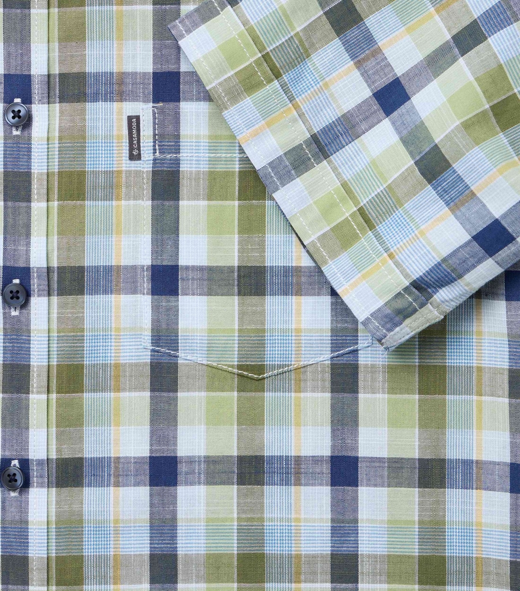 Casa Moda Herren Hemden kurz  Gruen