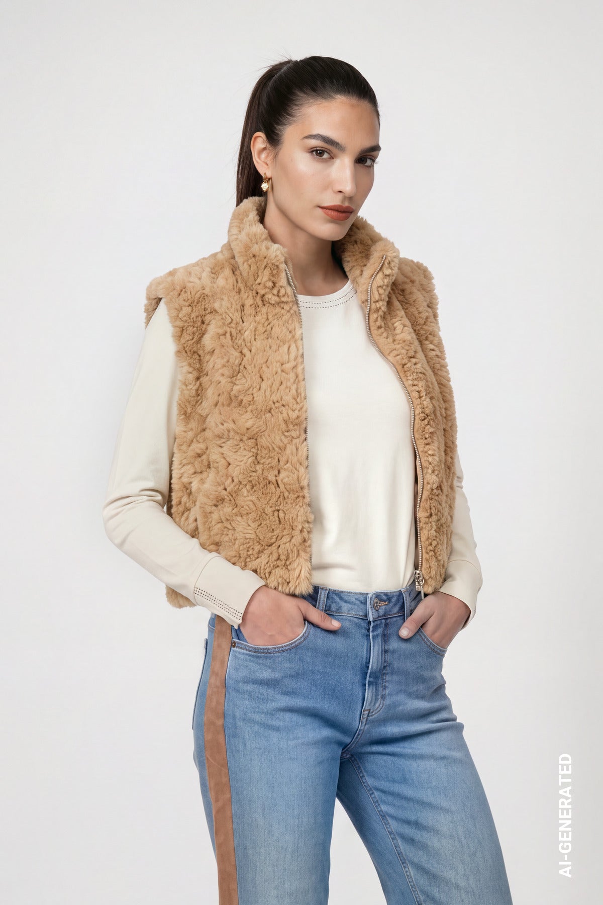 Monari Damen Outdoorwesten Brown Sugar