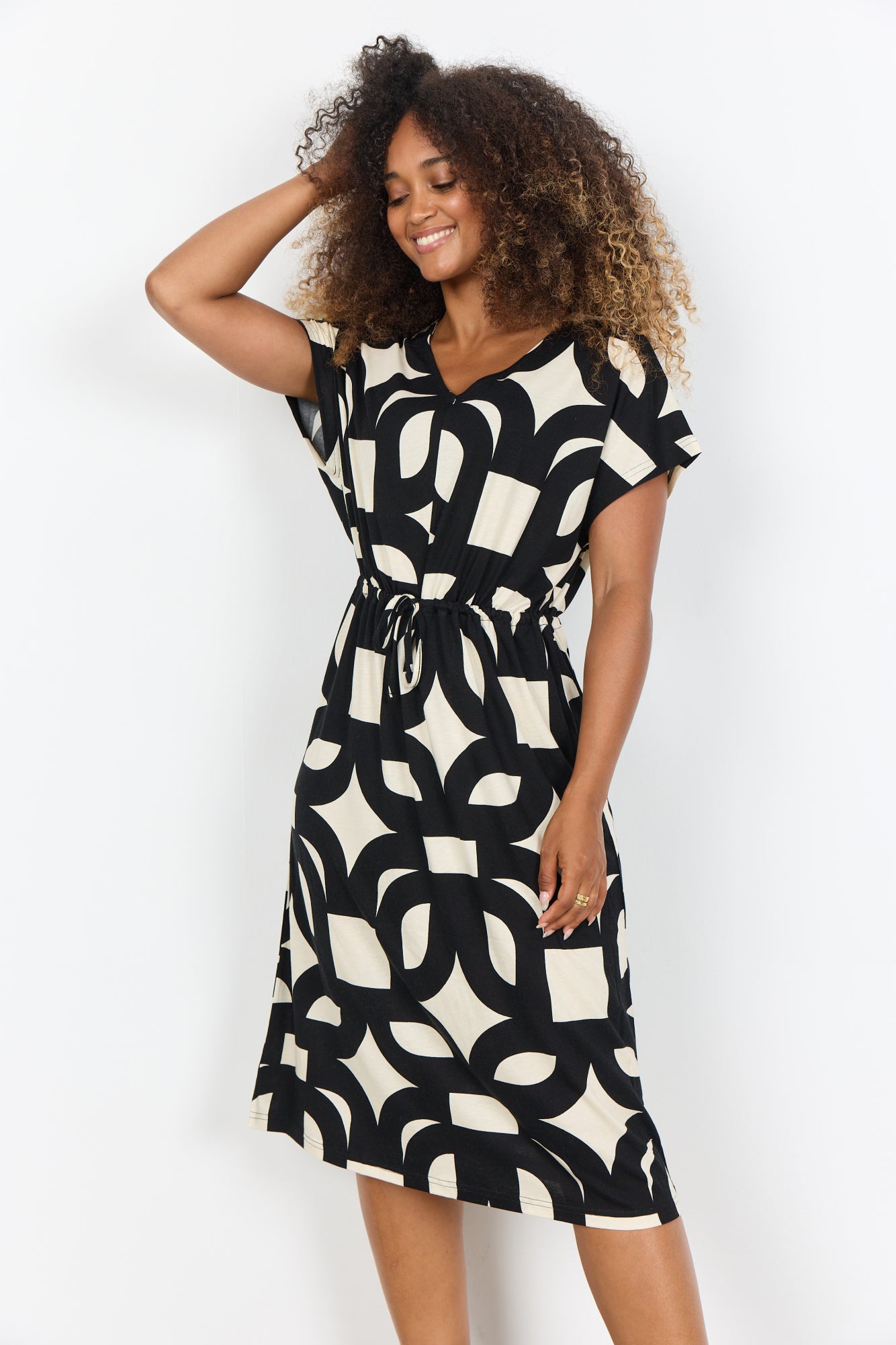 Soya Concept Damen Kleider Black Combi
