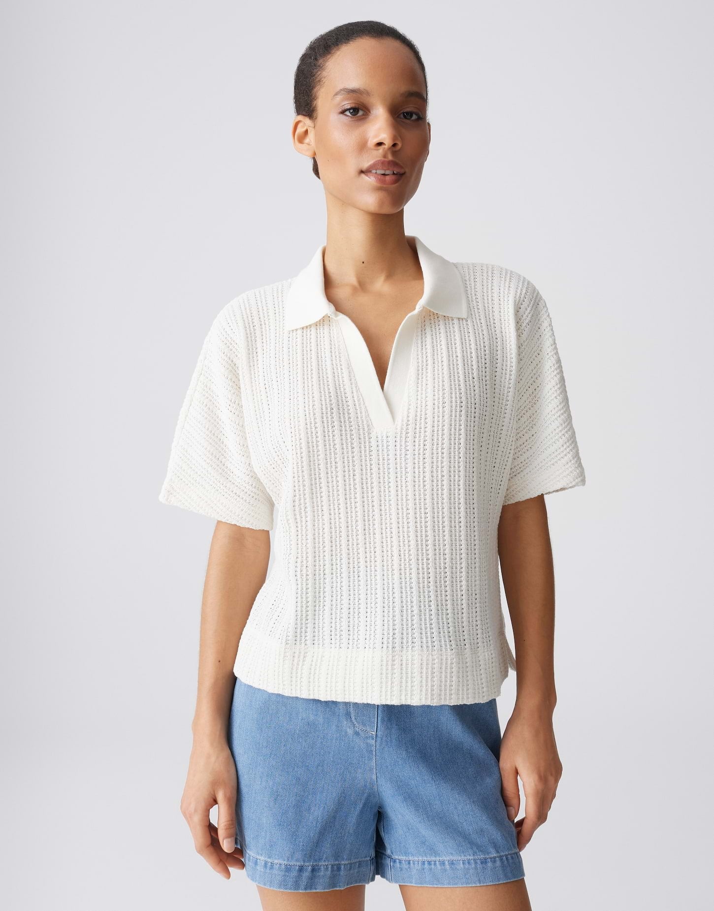 Opus Damen T-Shirts Milk