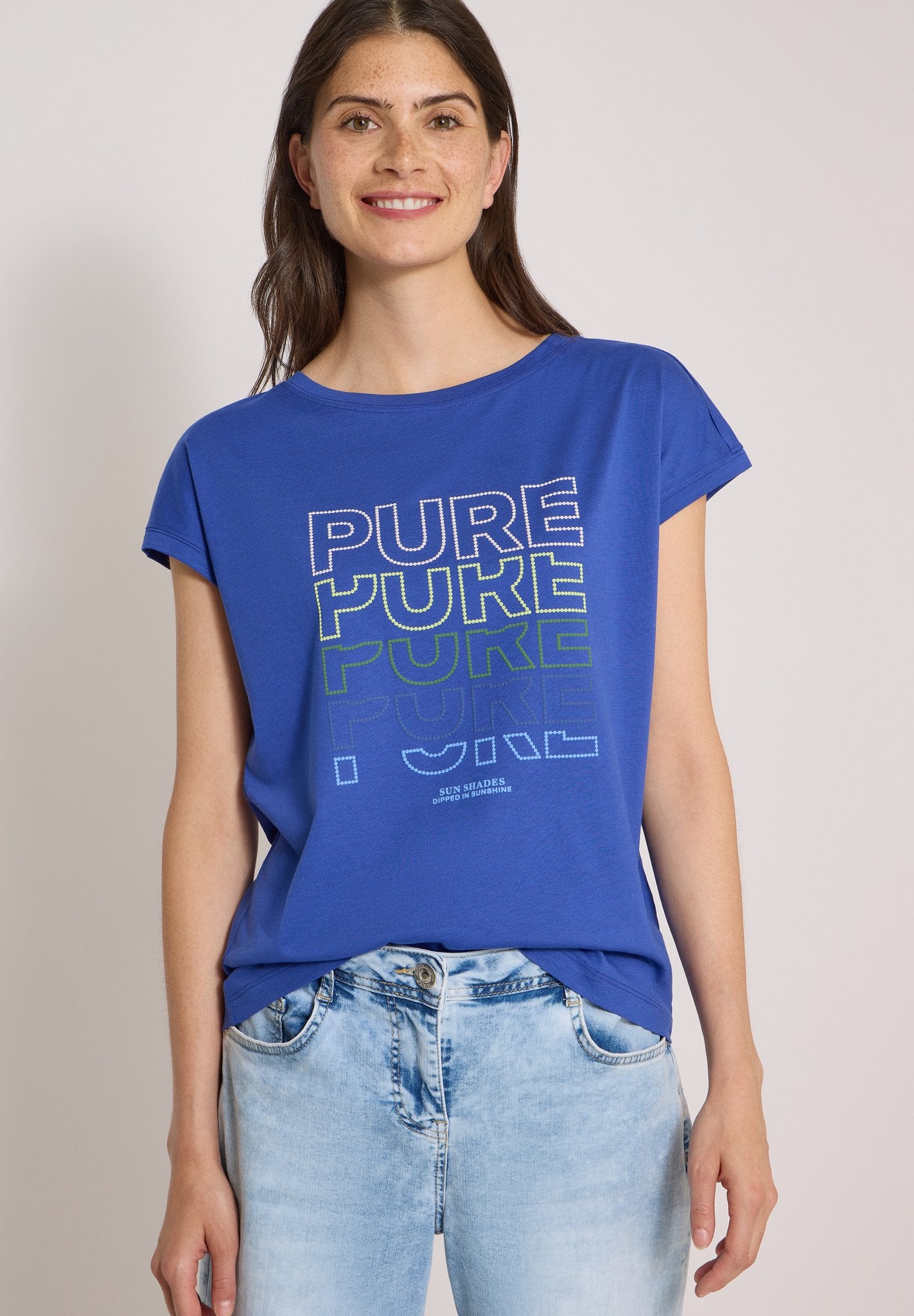 Cecil Damen T-Shirts  Deep Rive