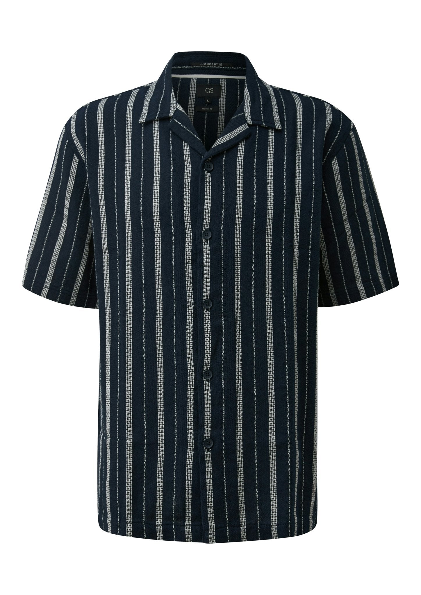 QS by S.Oliver Herren Hemden kurz Blue
