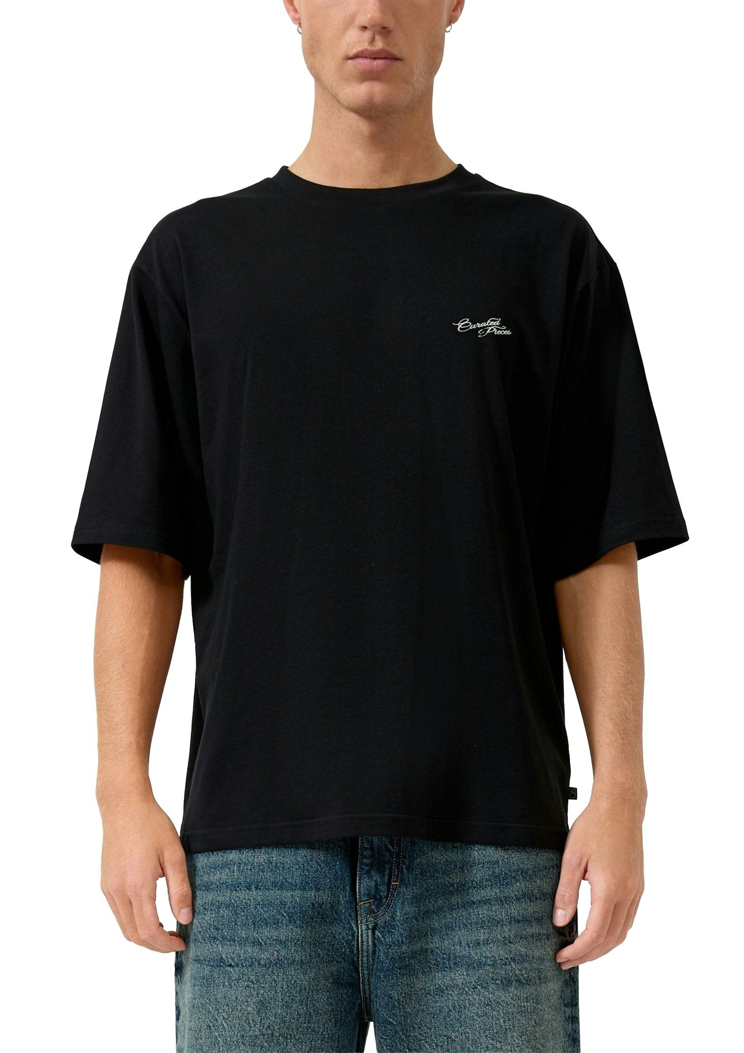 QS by S.Oliver Herren T-Shirts kurz Grey/Black