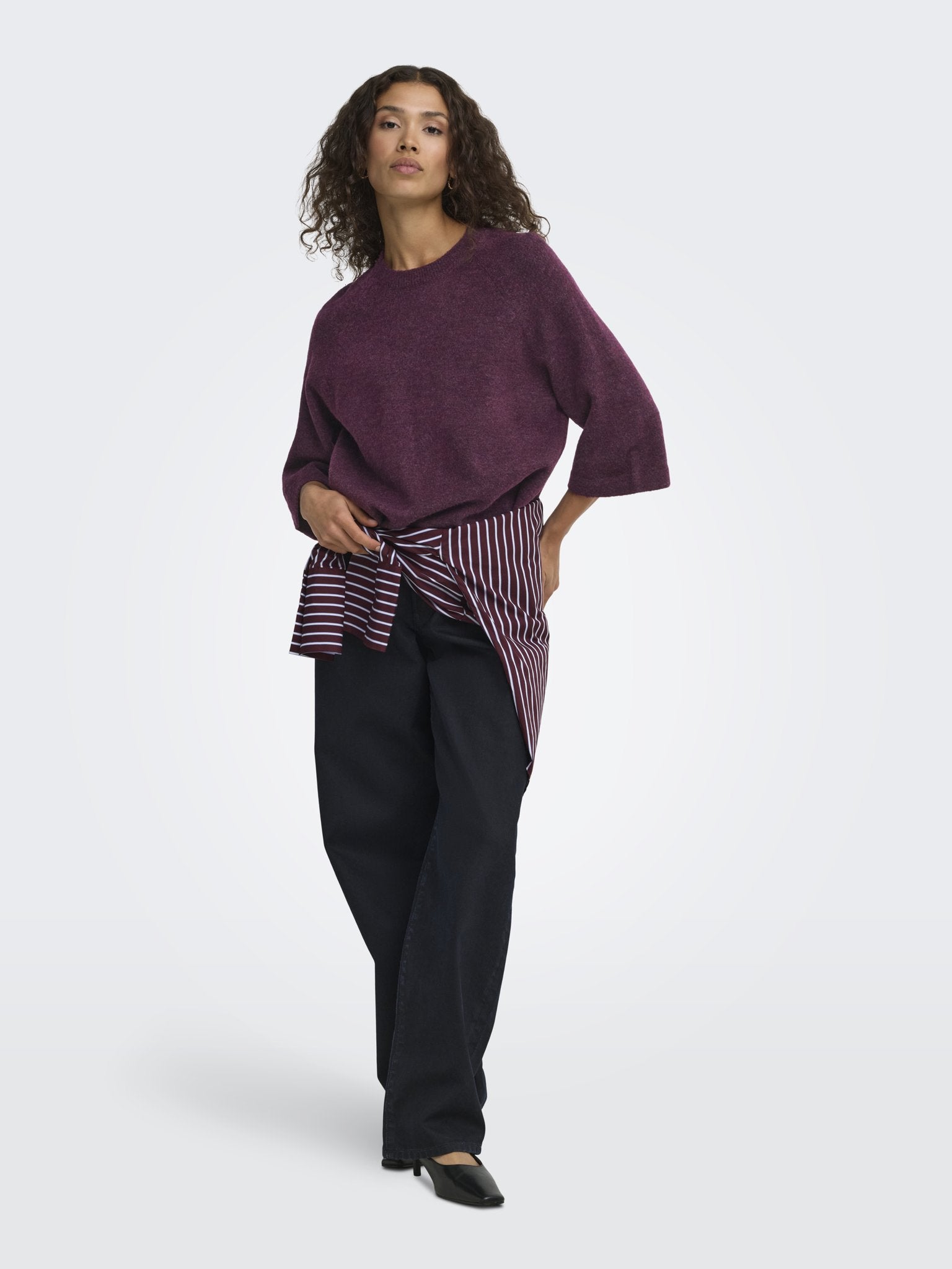 only Damen Pullover Mauve Wine/Mela