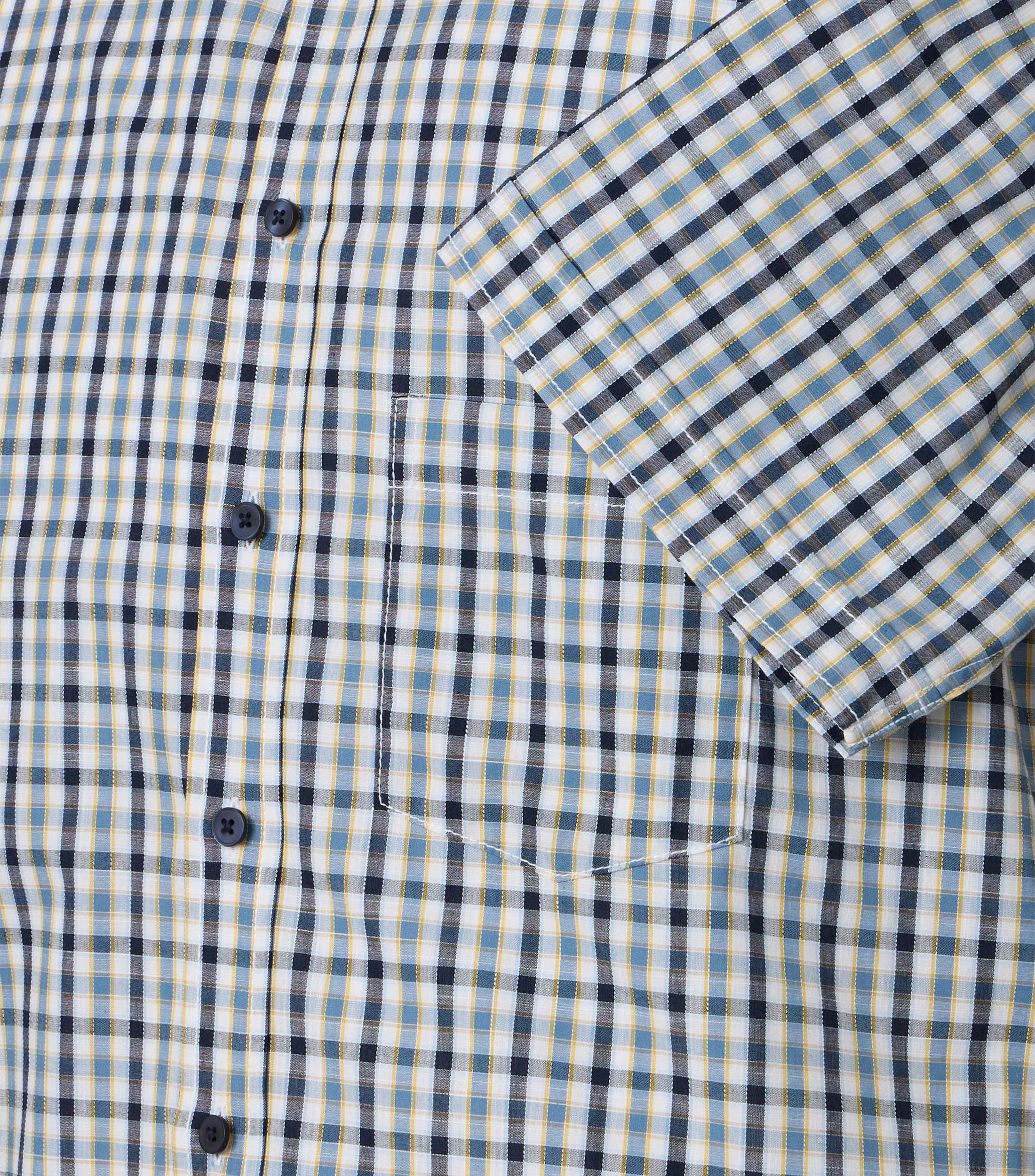 Casa Moda Herren Hemden kurz  Blau
