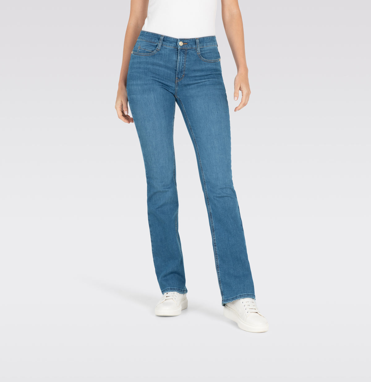 Mac Damen Jeans Medium Blue Aut