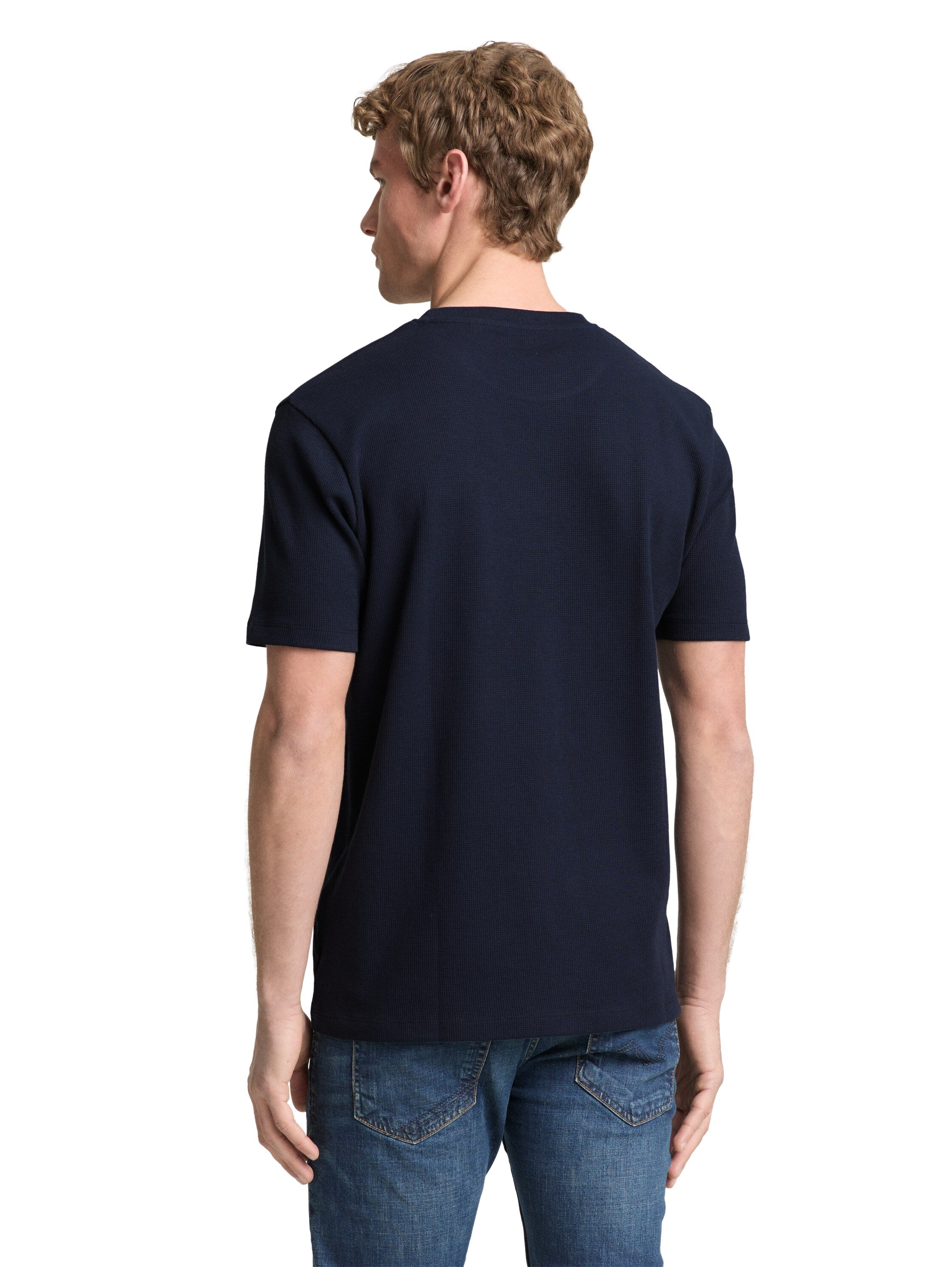 Tom Tailor denim Herren T-Shirts kurz Sky Captain Blu