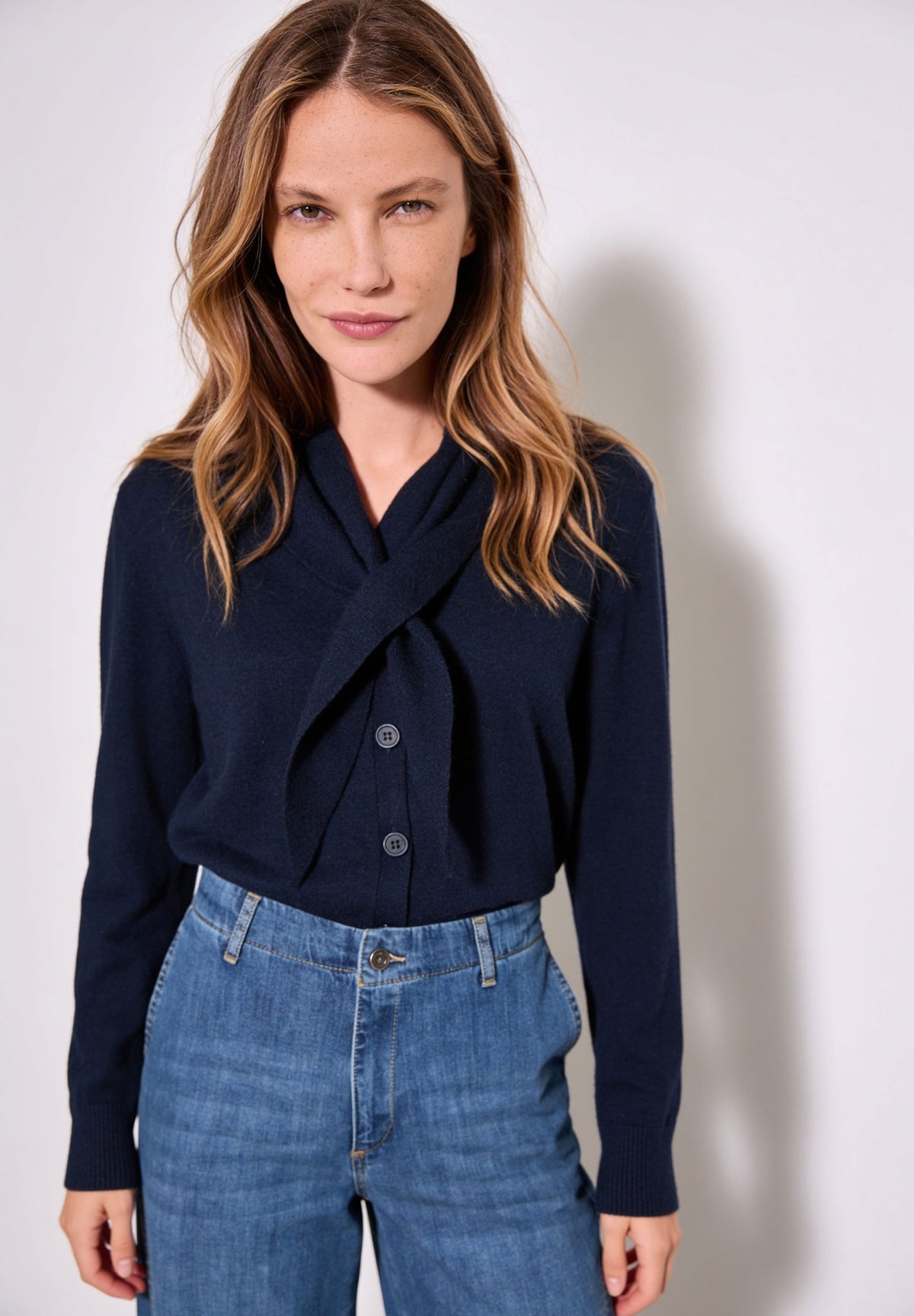 More & More Damen Strickjacken  Marine