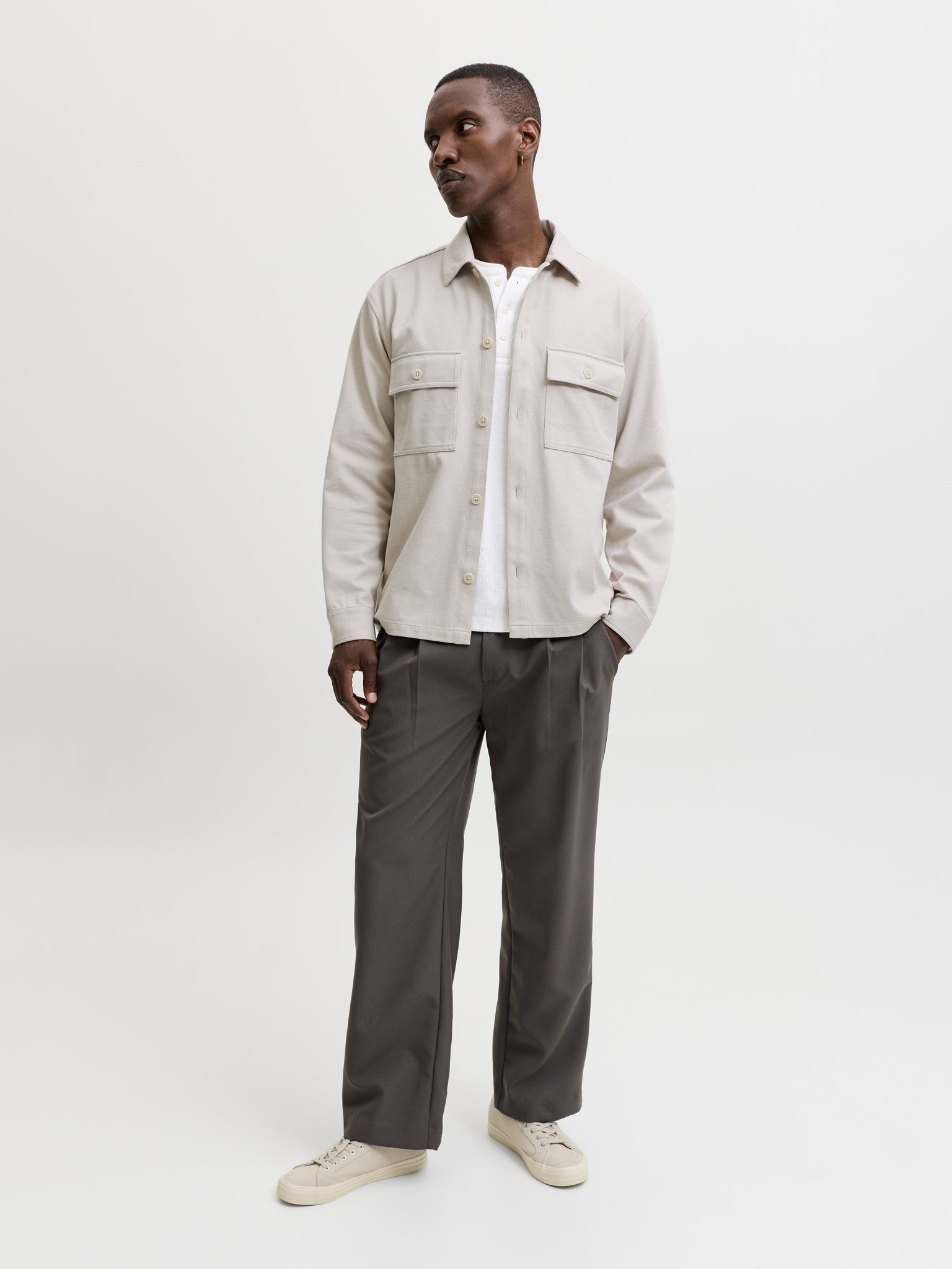 Jack & Jones Herren Hemden lang Moonbeam