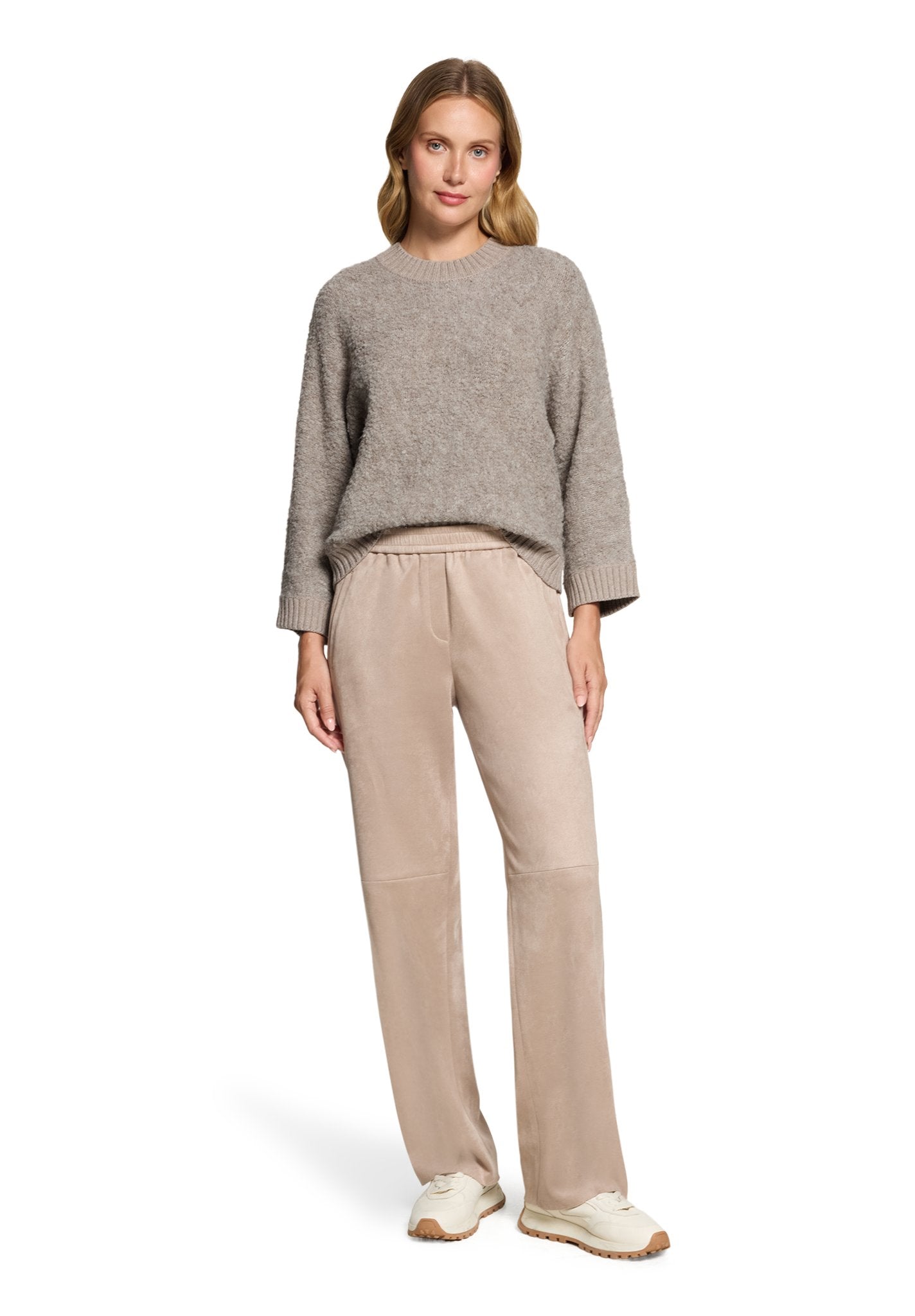Betty & Co Damen Pullover Taupe Melange