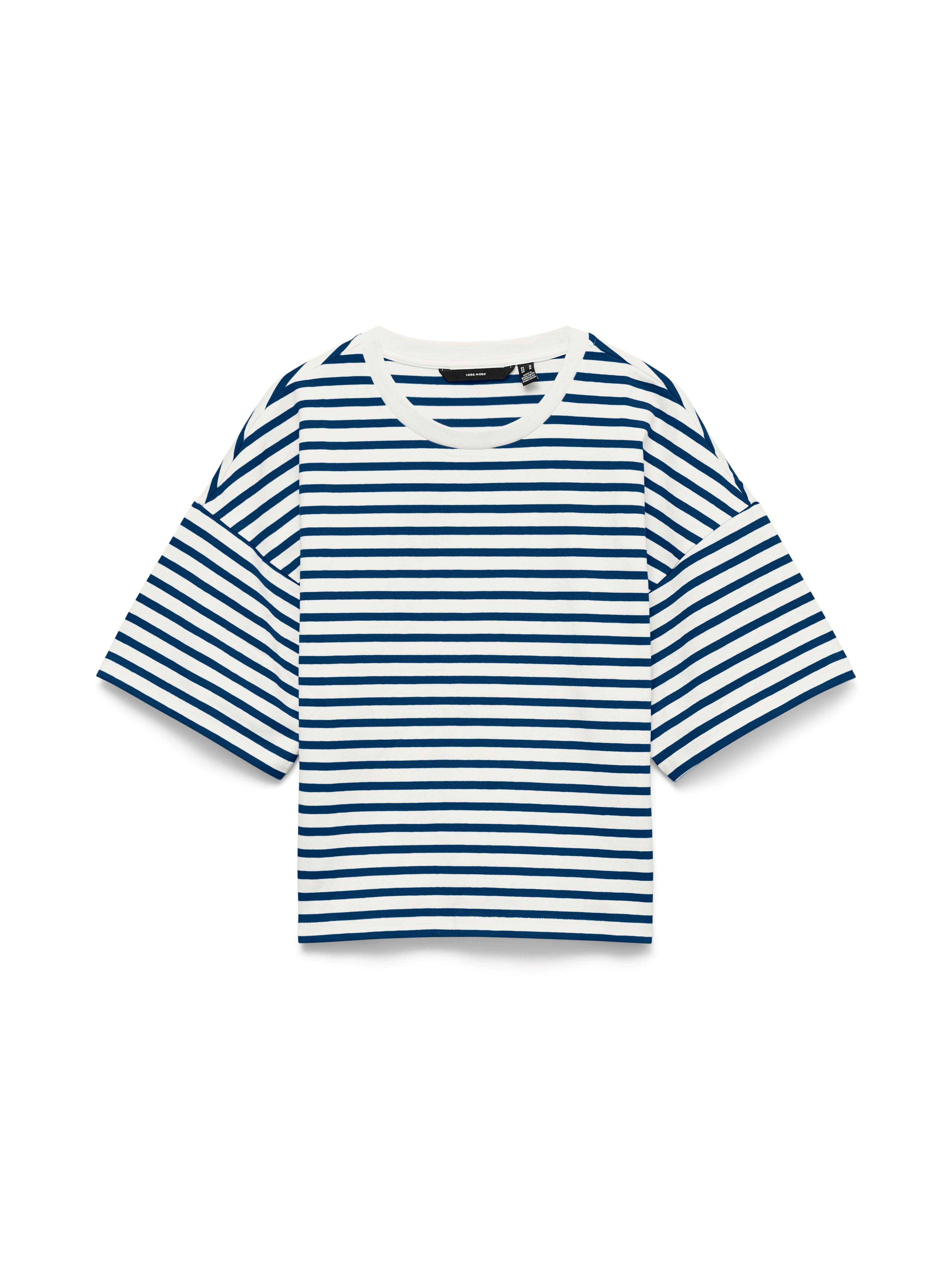 Vero Moda Damen T-Shirts Snow White/Navy