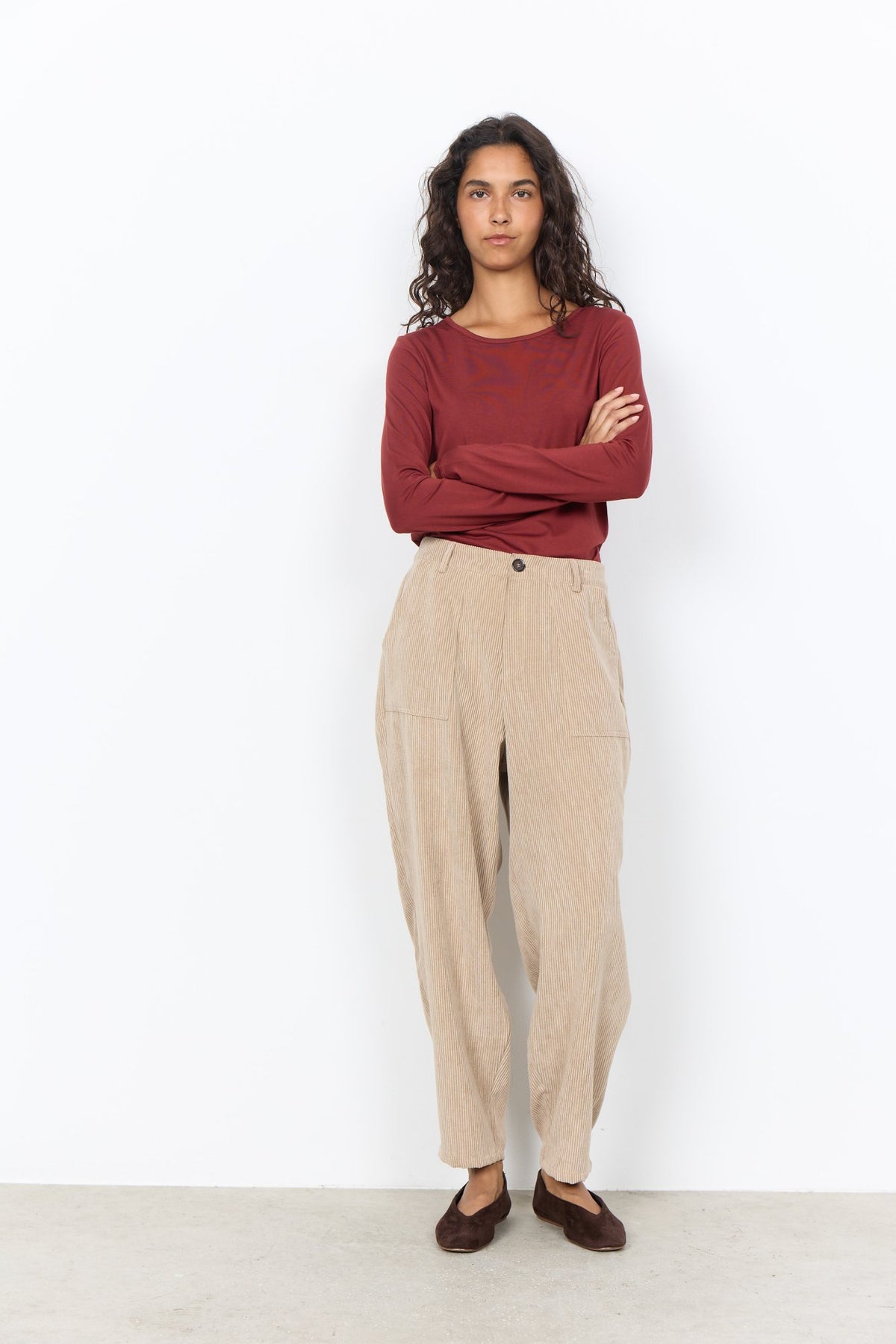 Soya Concept Damen Hosen Camel