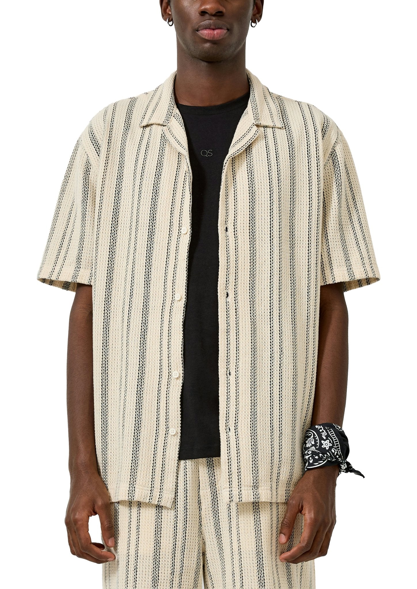 QS by S.Oliver Herren Hemden kurz White