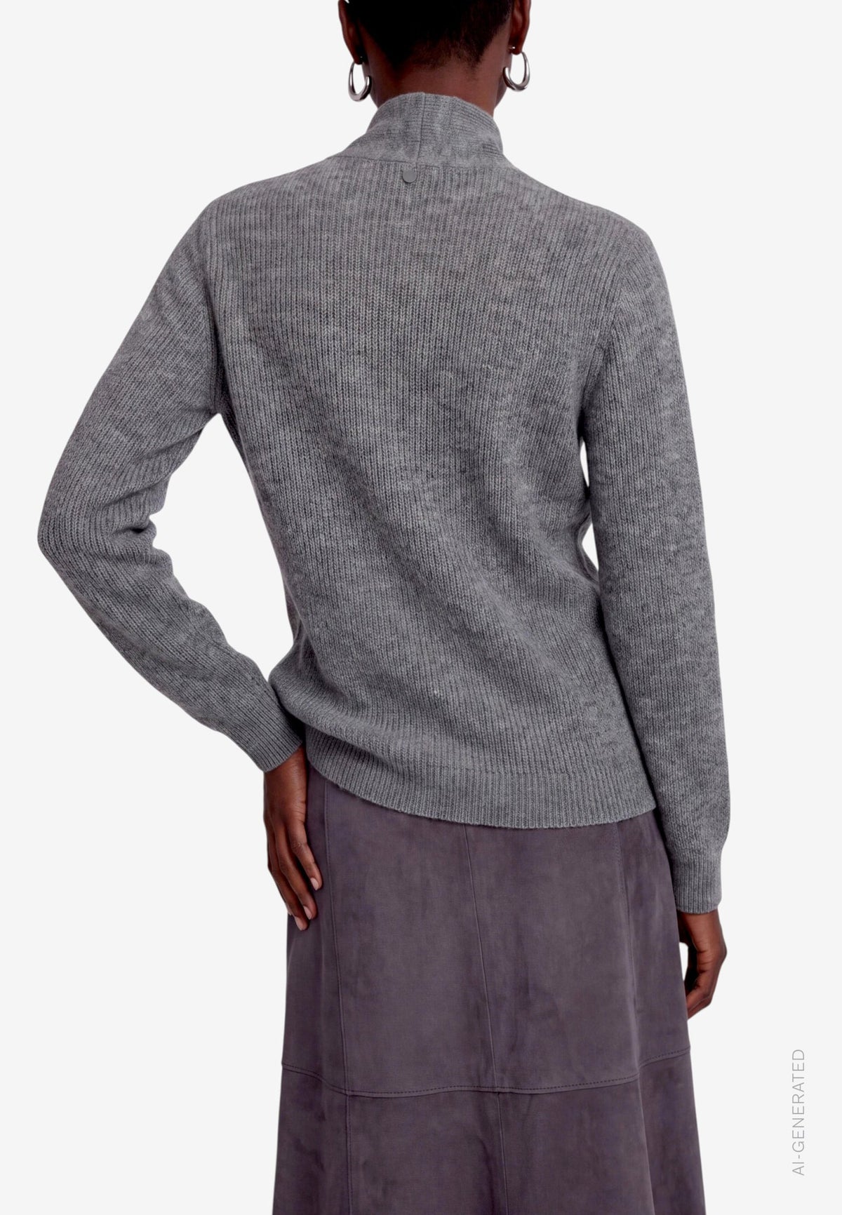 Zero Damen Pullover True Grey Melan