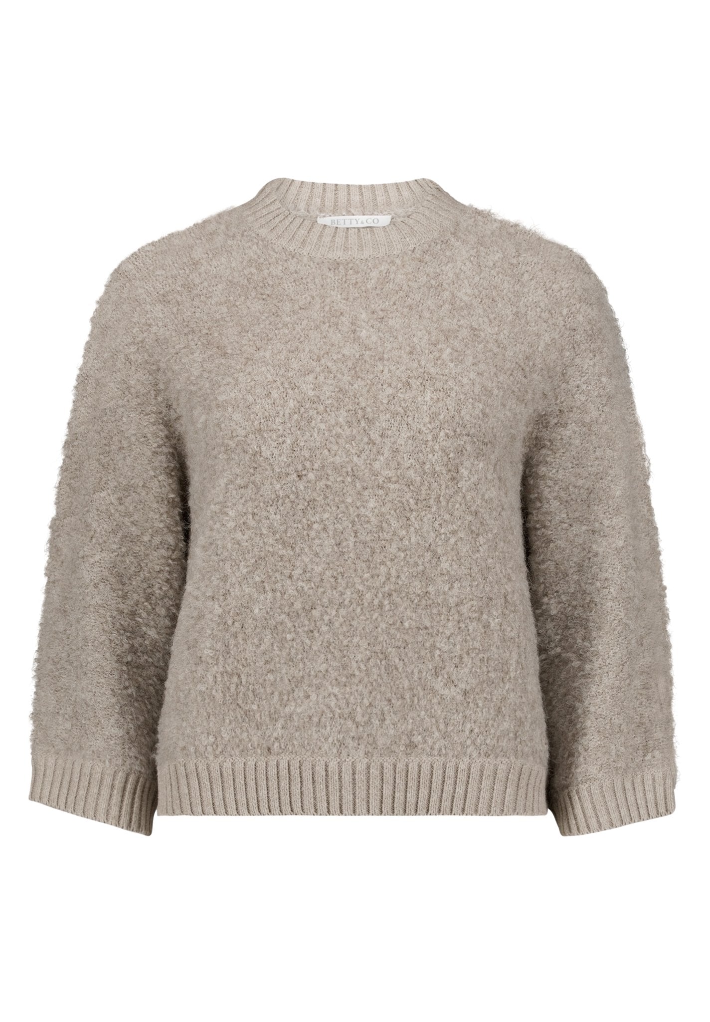 Betty & Co Damen Pullover Taupe Melange