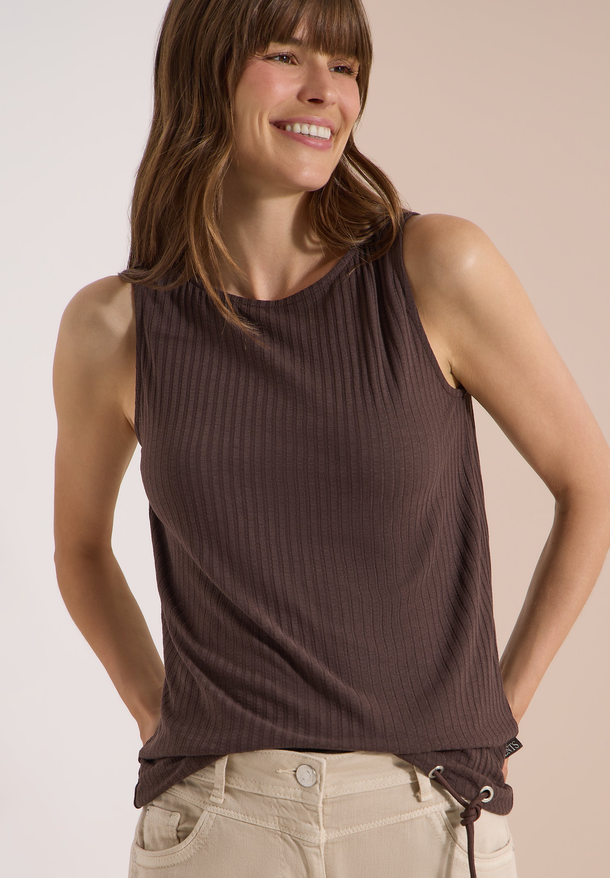 Cecil Damen T-Shirts Brown Cac
