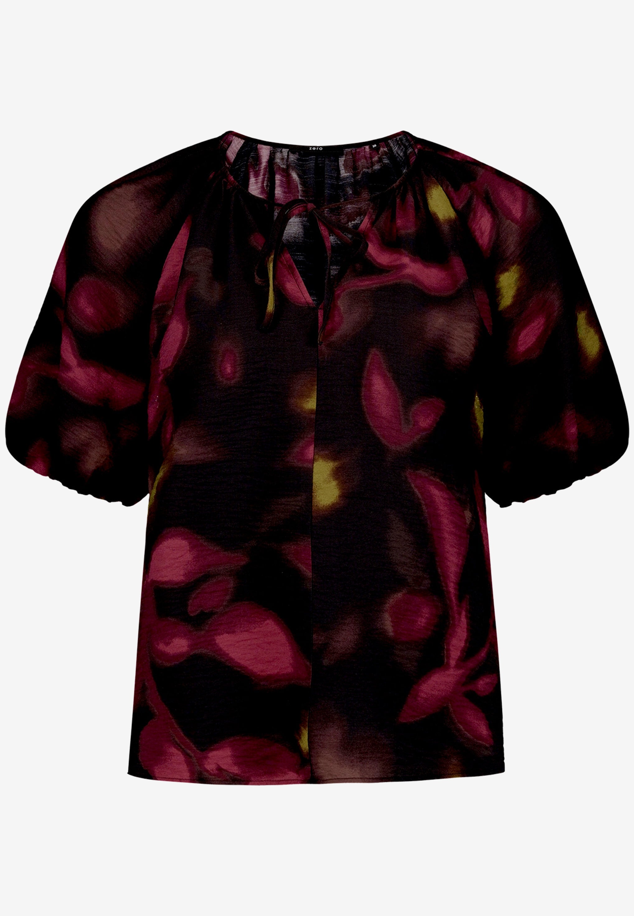 Zero Damen Blusen Black/Dark Red