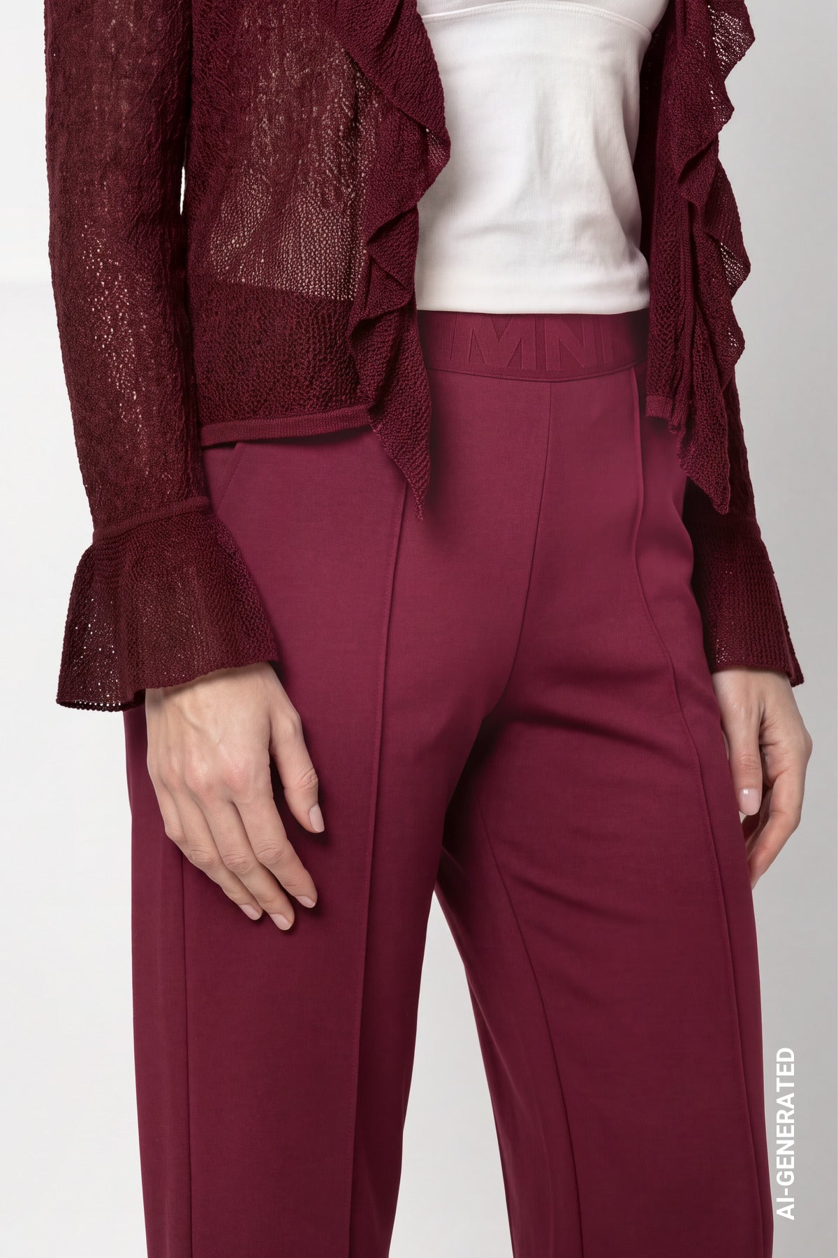 Monari Damen Hosen Dark Bordea