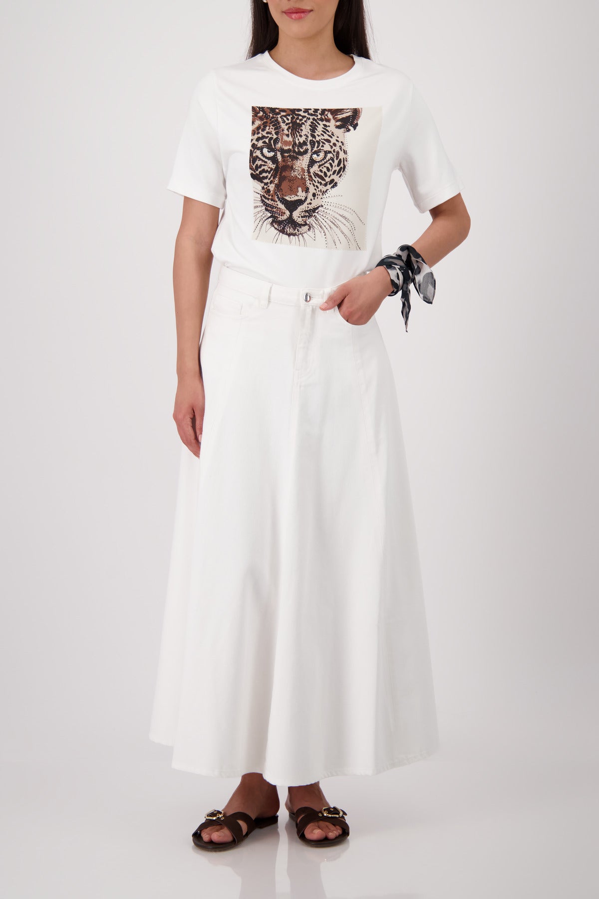 Monari Damen T-Shirts  Cream