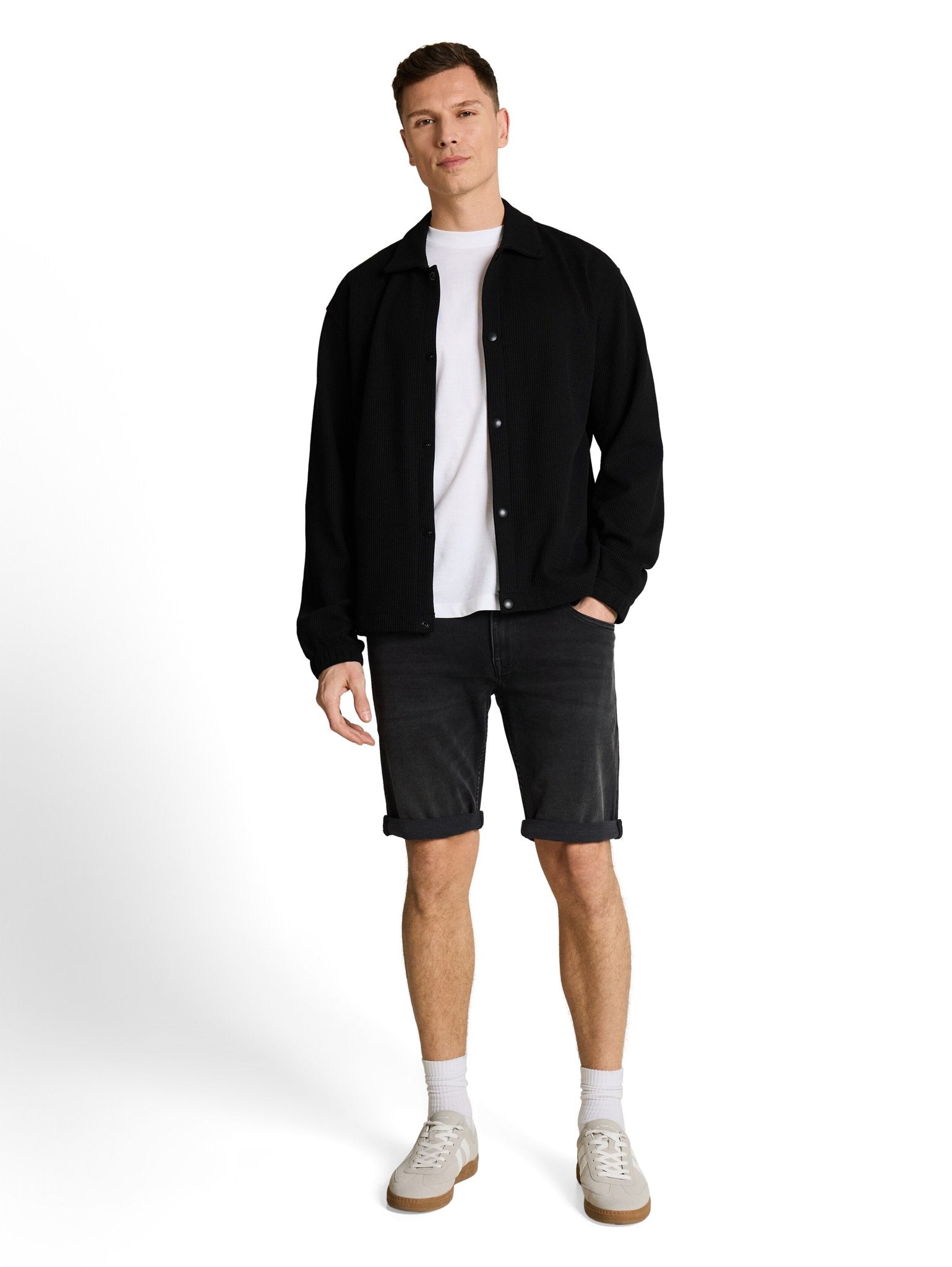 Tom Tailor denim Herren Shorts Used Dark Stone