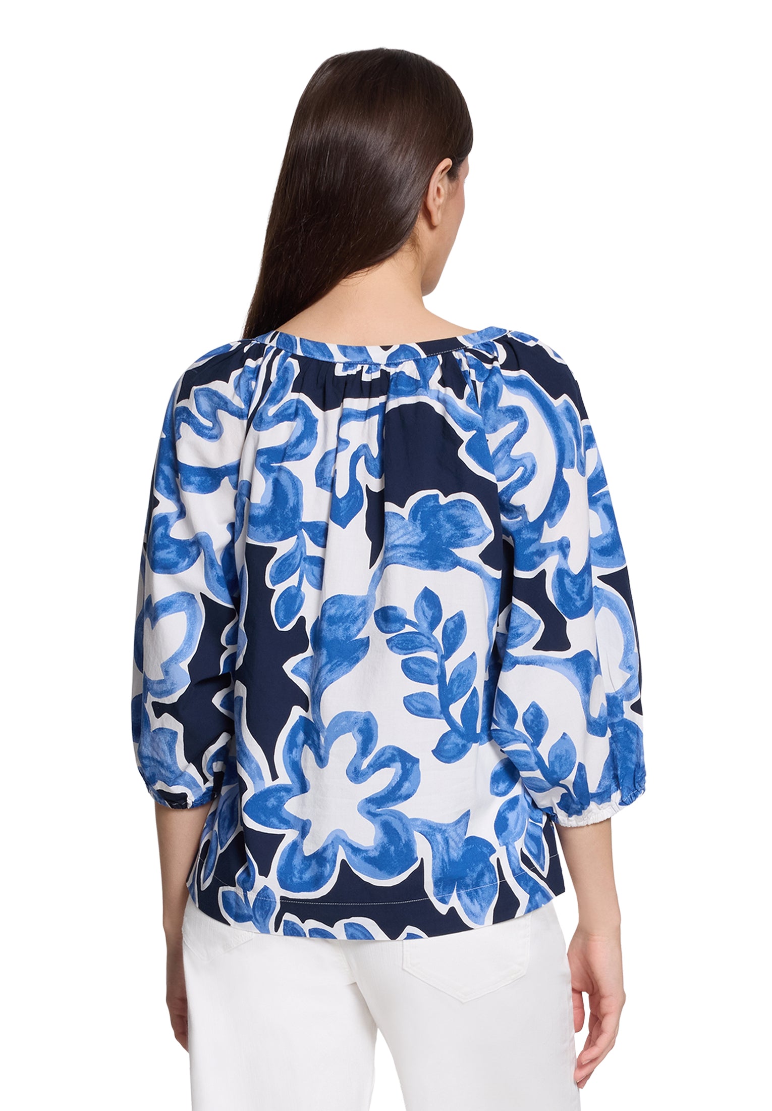 Betty & Co Damen Blusen Cream/Dark Blue