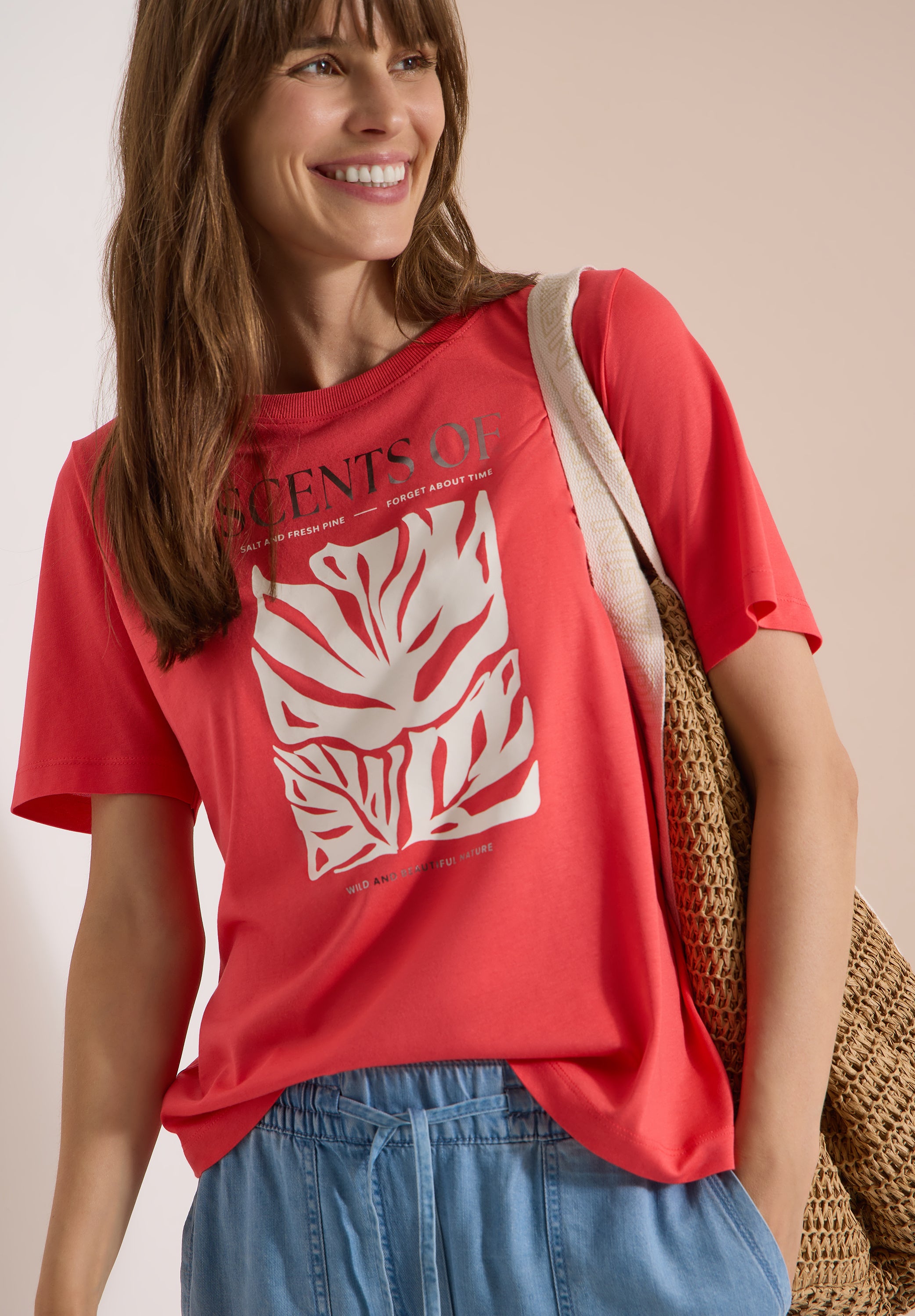 Cecil Damen T-Shirts  Coral