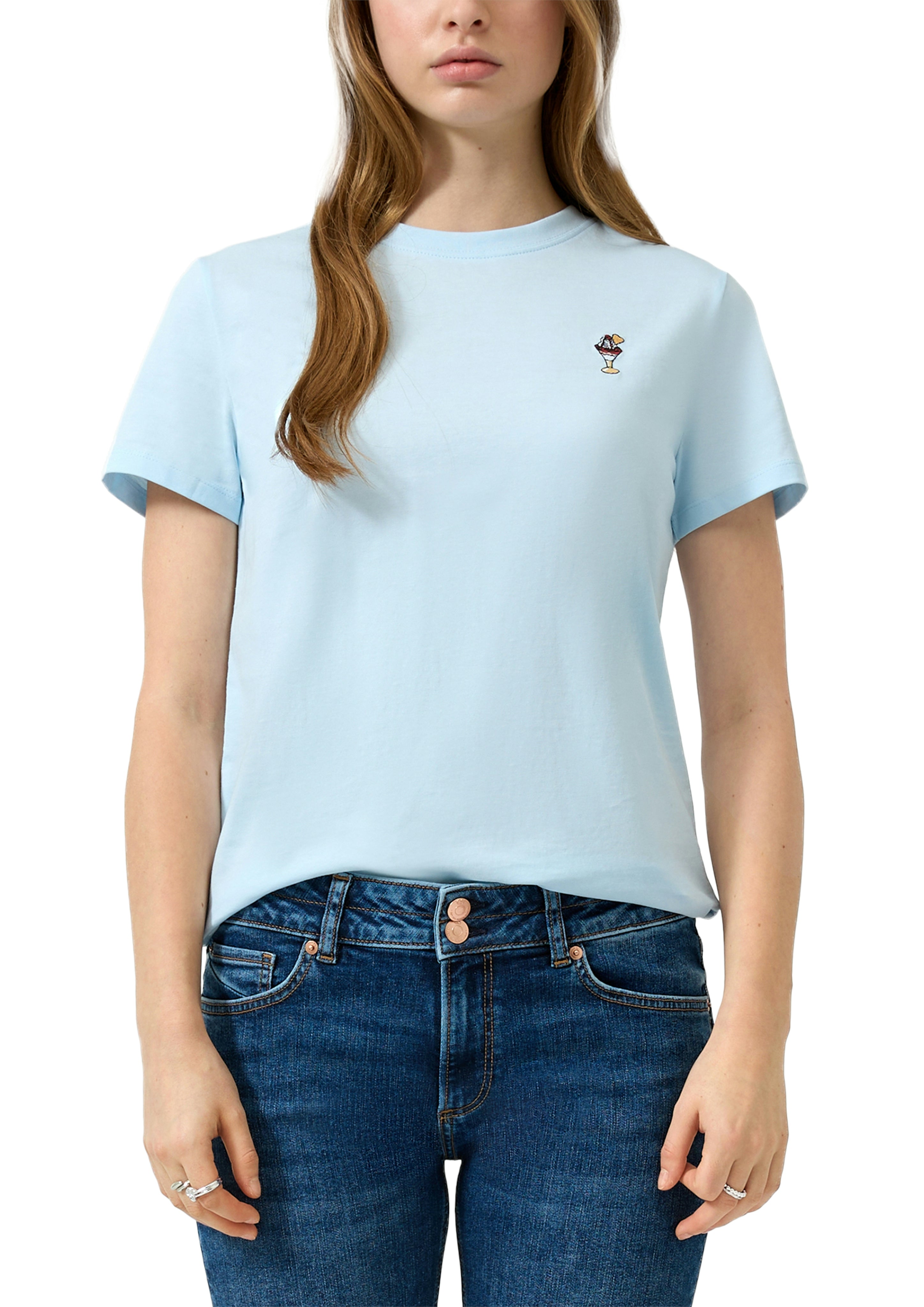 QS by S.Oliver Damen T-Shirts Blue