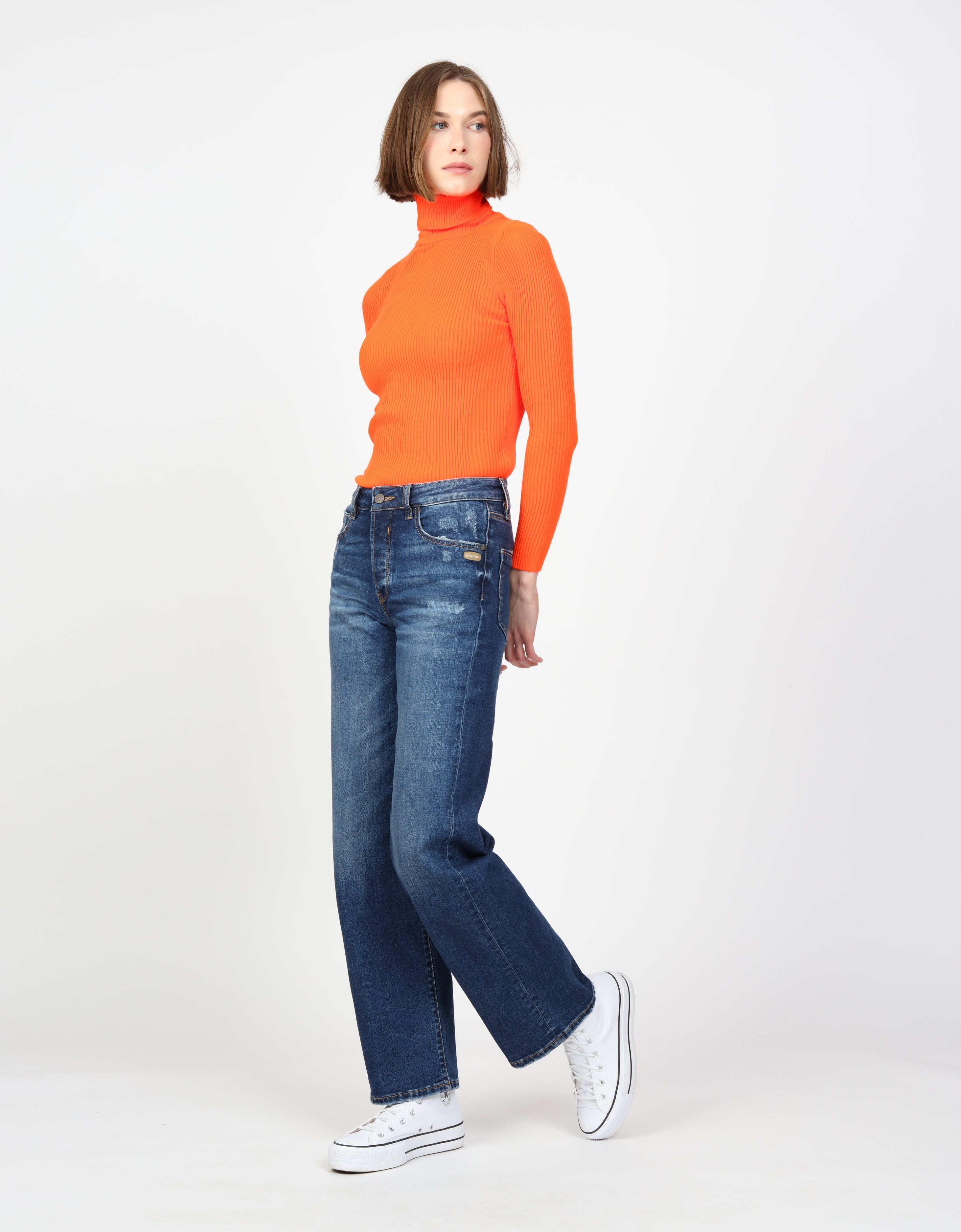 Gang Damen Jeans  Blue Destr