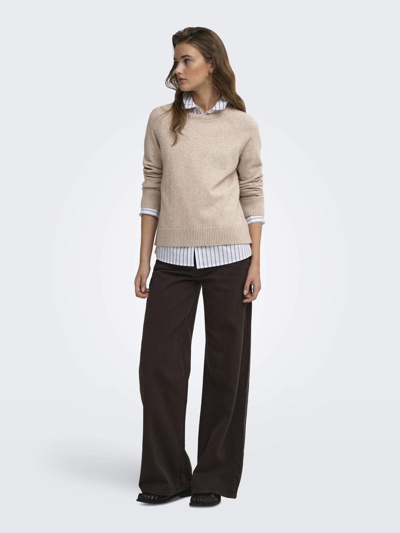 only Damen Pullover Mocha Meringue/
