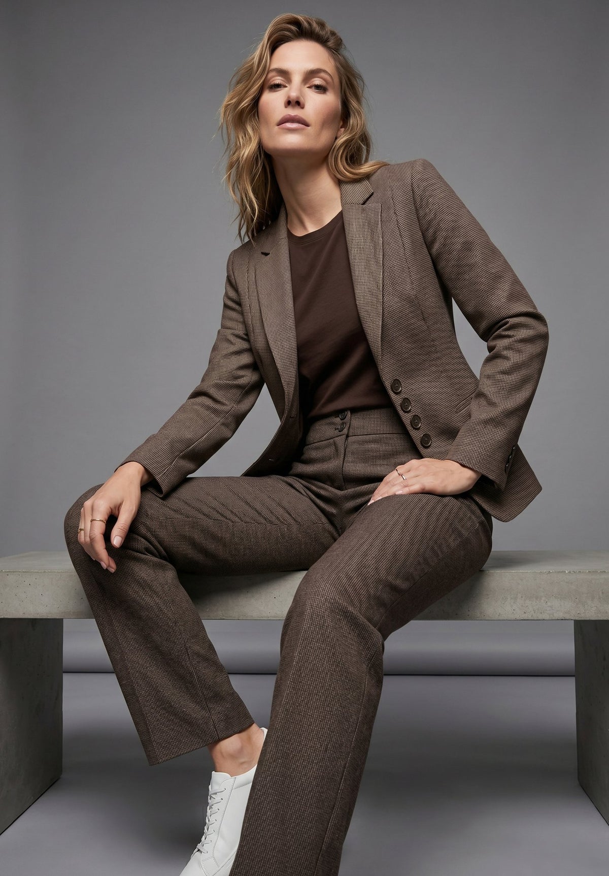 Bianca Damen Blazer Brown Mix