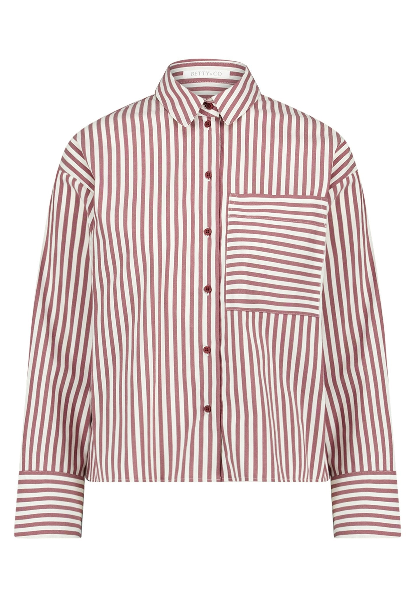 Betty & Co Damen Blusen kurz White/Dark Red